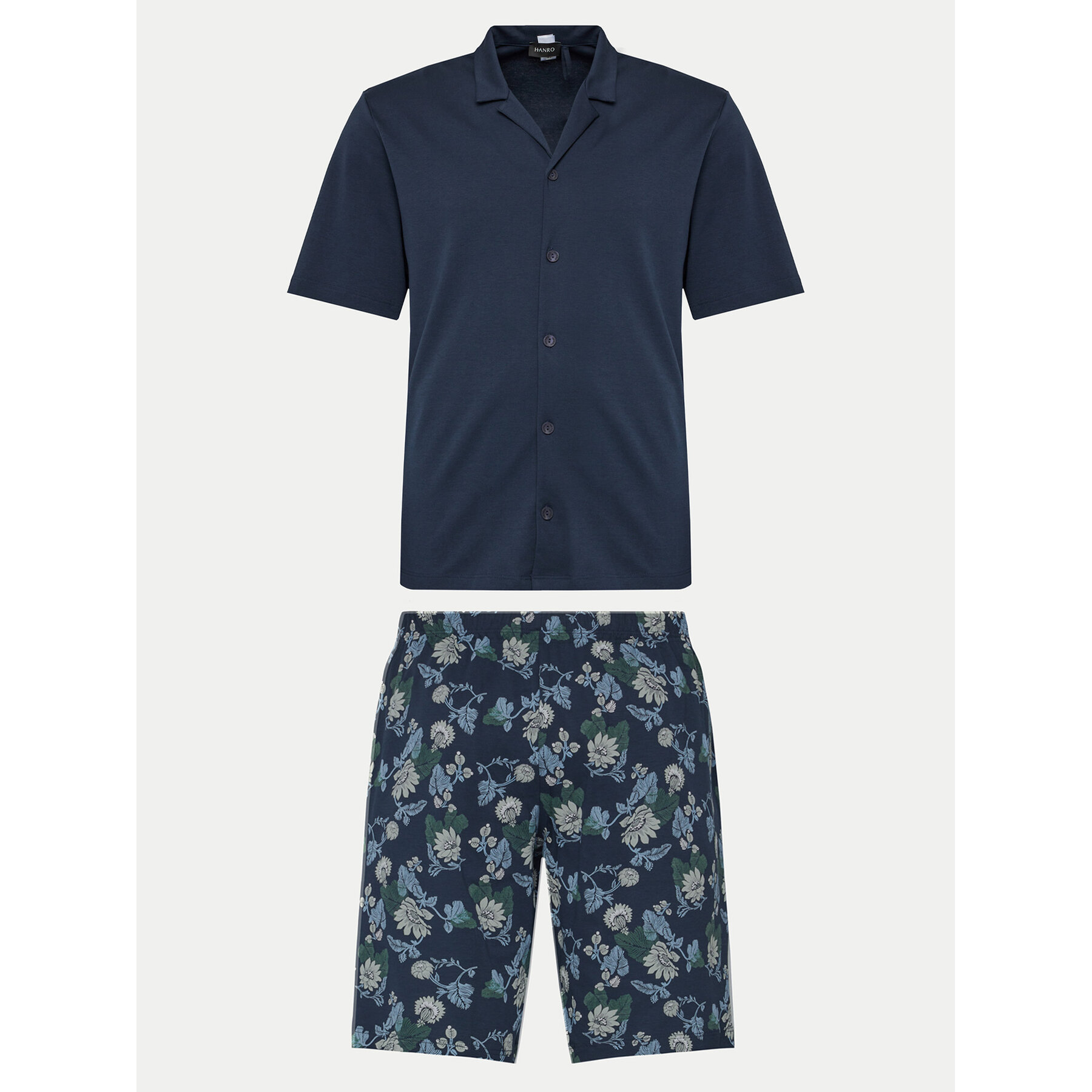 Hanro Hanro Πιτζάμα Night & Day 75137 Σκούρο μπλε Relaxed Fit