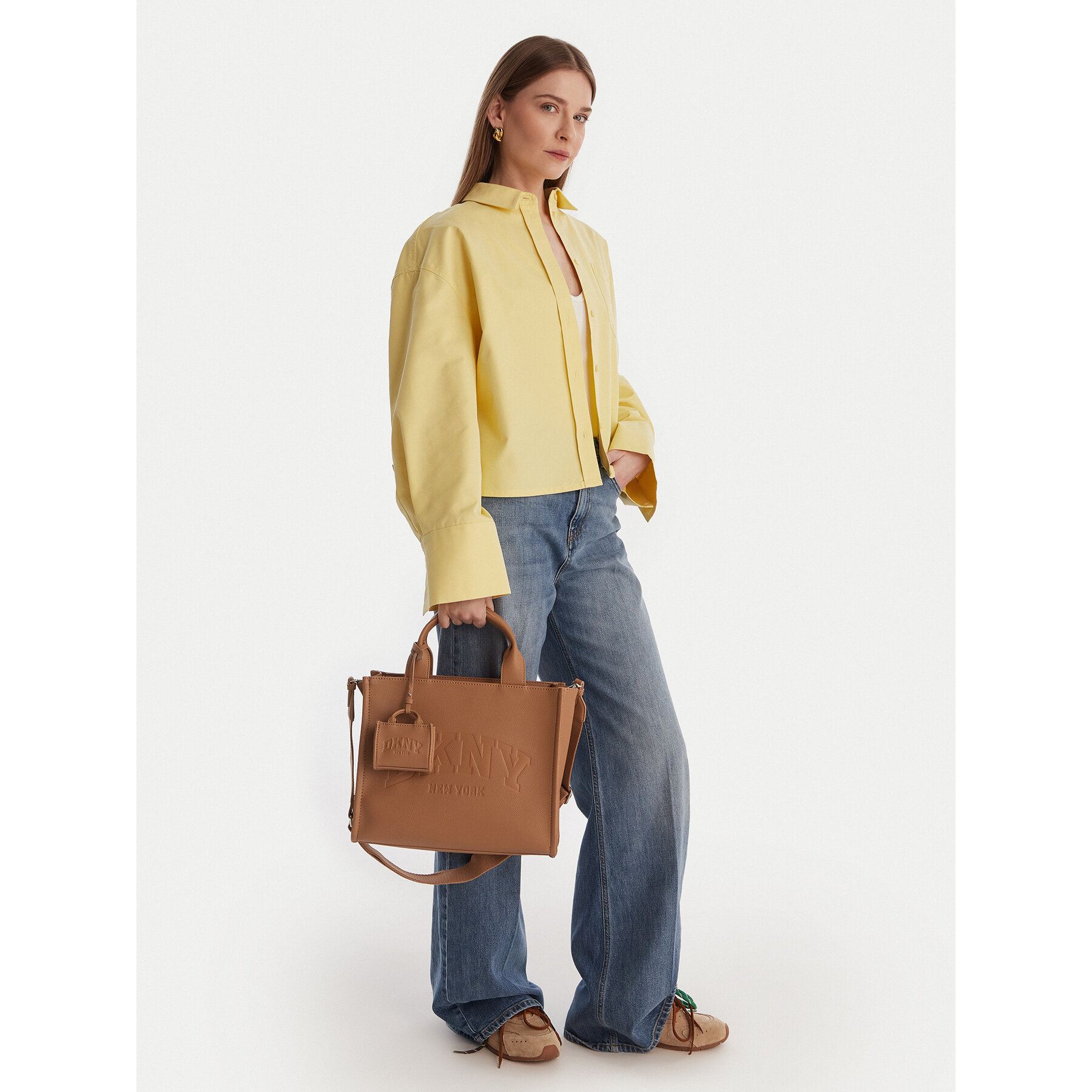 Дамска чанта DKNY R53AAR57 Кафяв