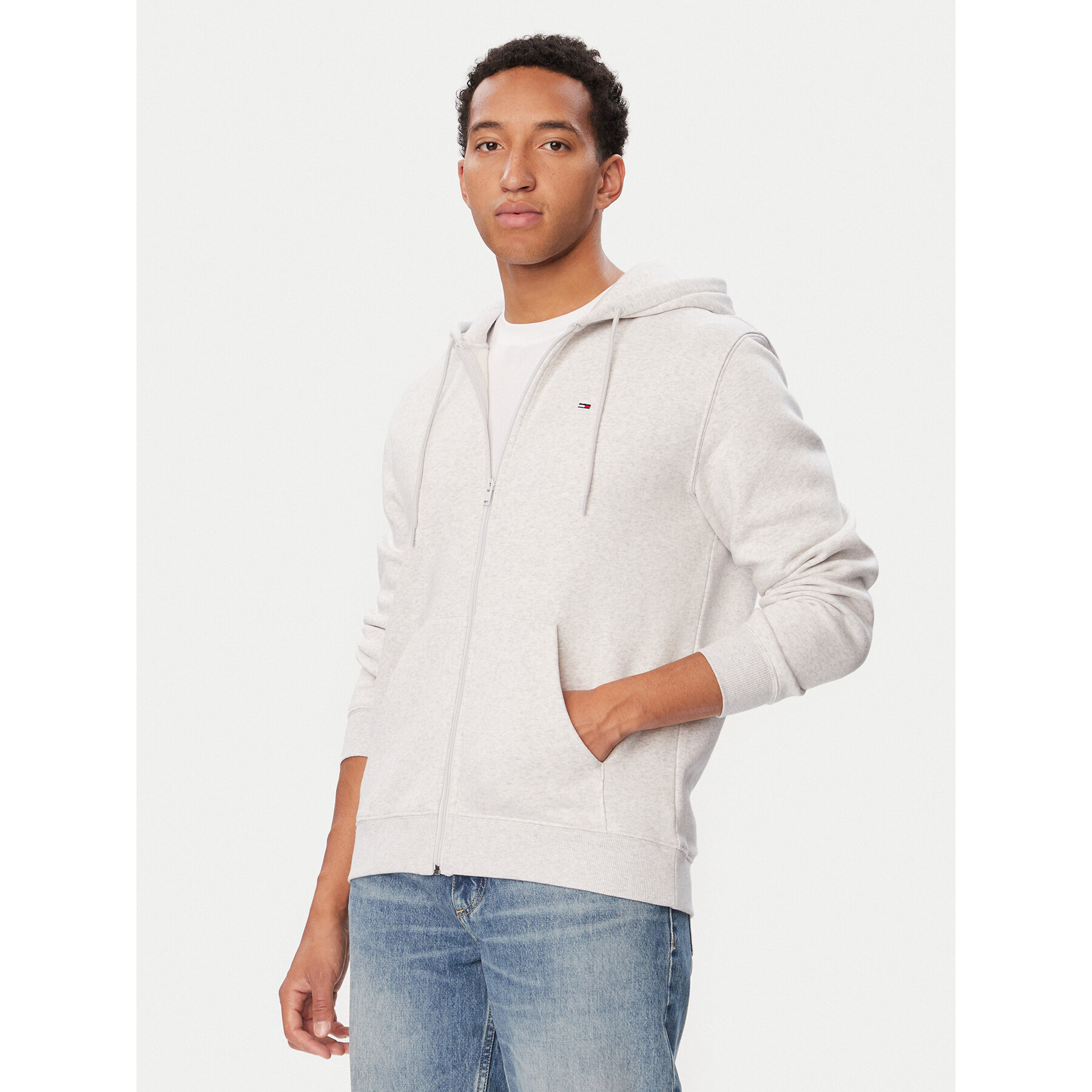 Tommy Jeans Sweatshirt DM0DM20743 Hellgrau Regular Fit