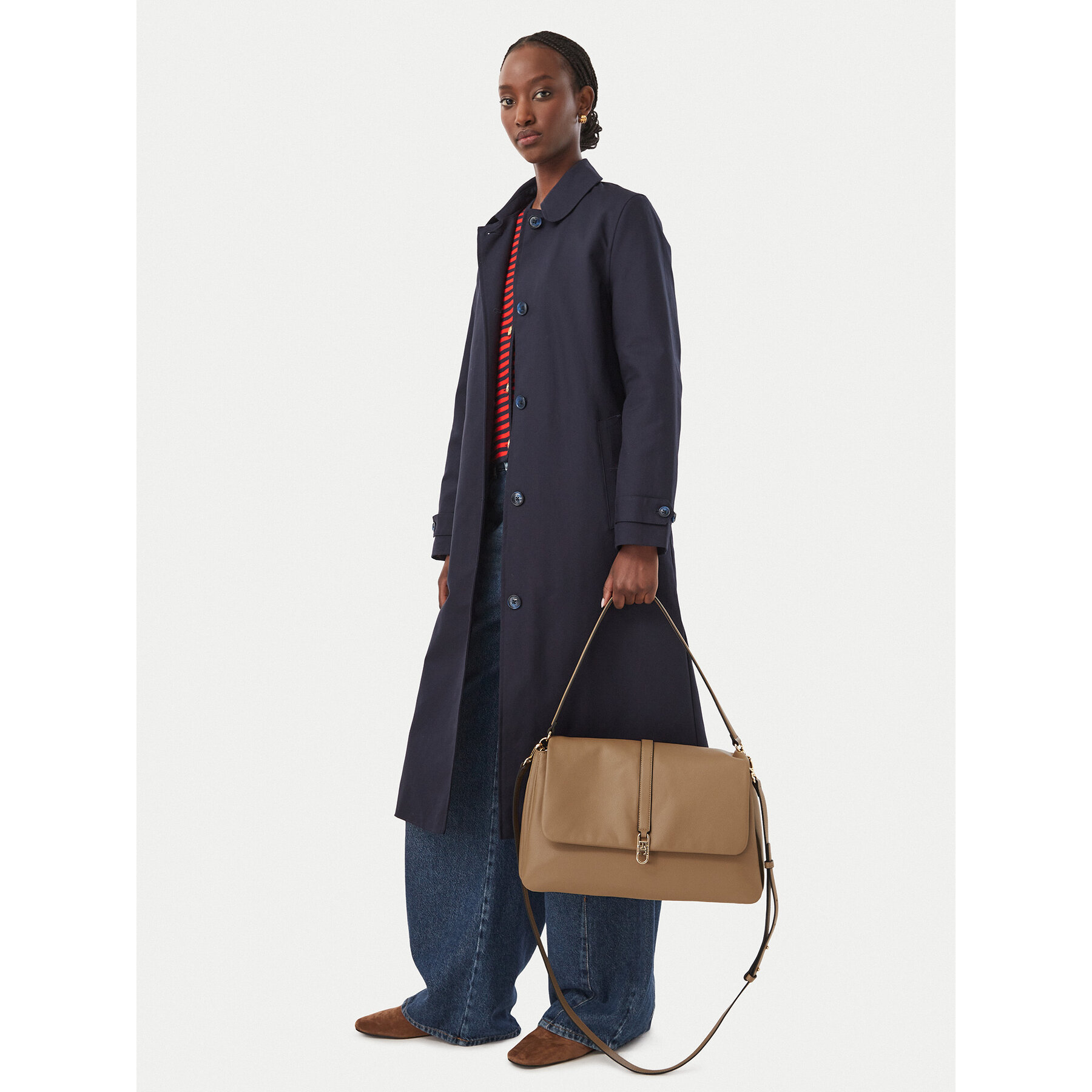 Kabelka Tommy Hilfiger Th Libre Satchel AW0AW19197 Béžová