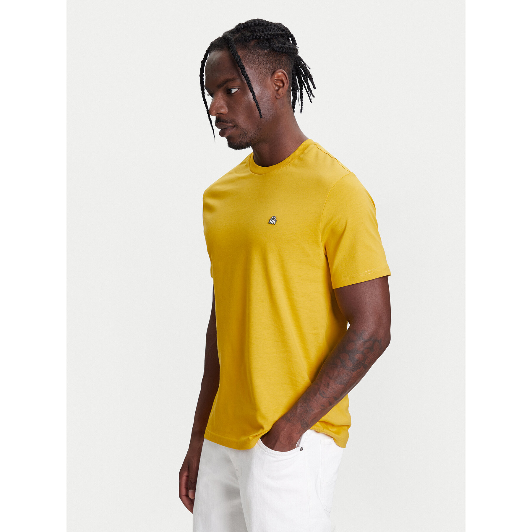 United Colors Of Benetton T-shirt 3MI5J1AF7 Giallo Regular Fit