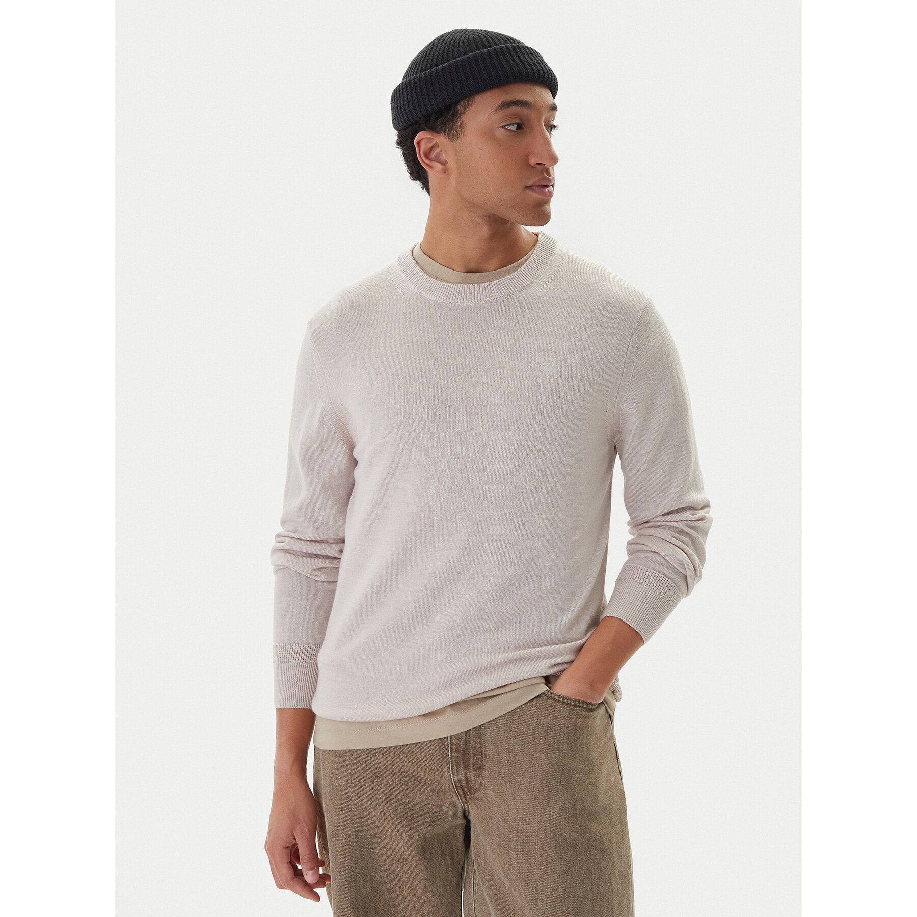 G-Star Raw Džemper Premium Core D27686-B692 Bež Regular Fit
