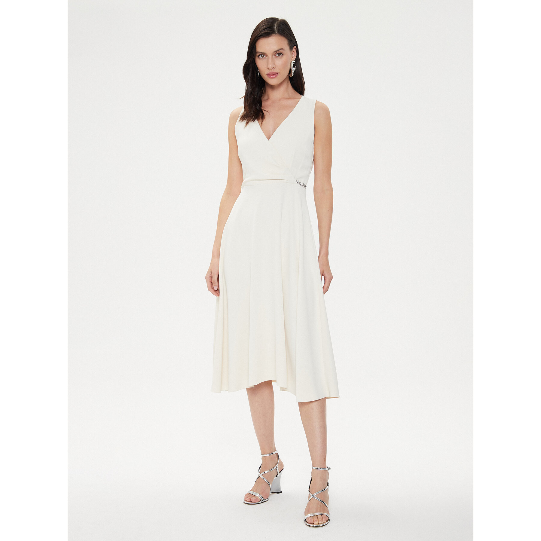 Rinascimento Coctailkleid CFC0118517003 Écru Regular Fit