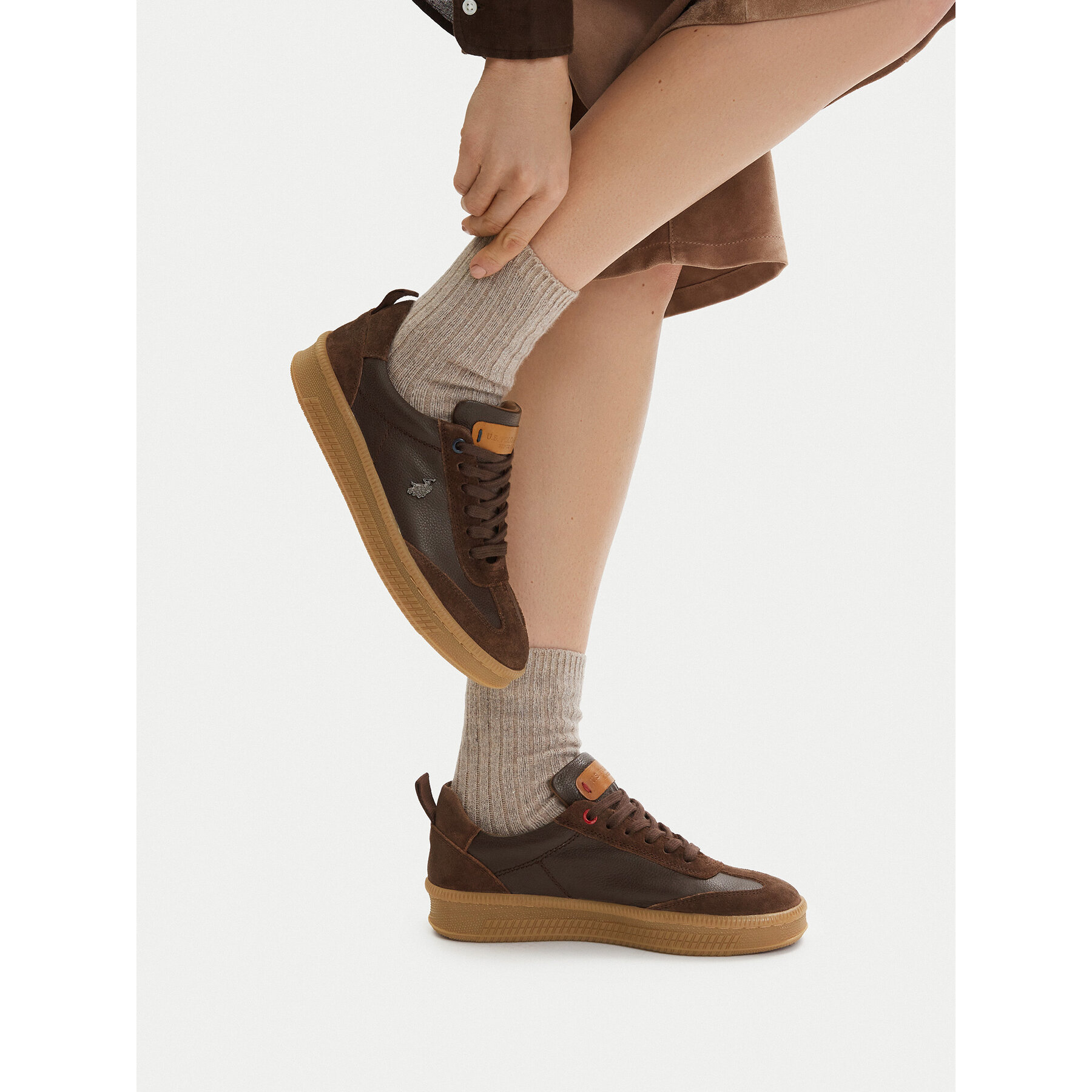 Сникърси U.S. Polo Assn. EO-YANA001W/6SL1 Кафяв