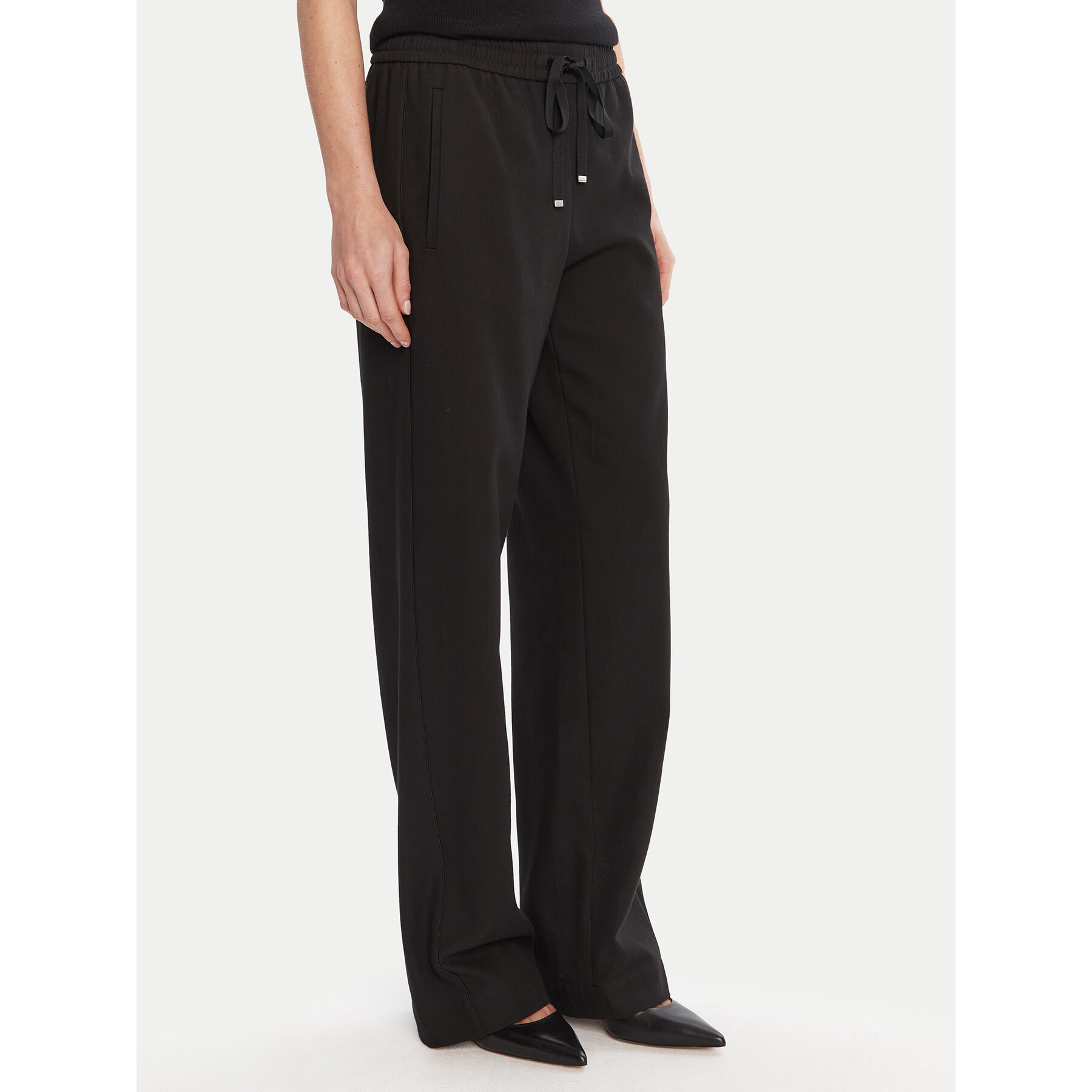 BOSS Stoffhose Tildina 50543268 Schwarz Relaxed Fit