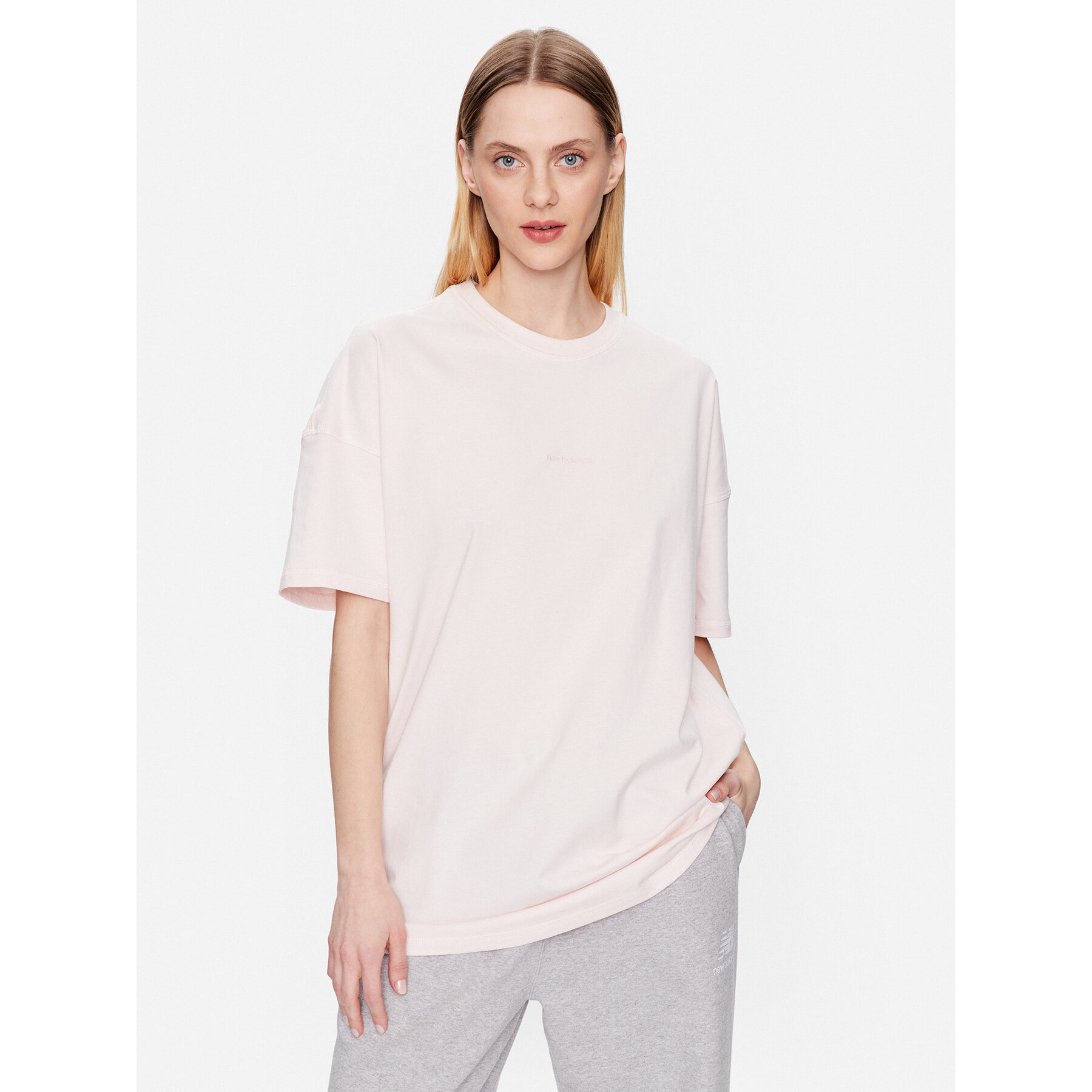 New Balance T-Shirt Athletics Nature WT23556 Ροζ Relaxed Fit