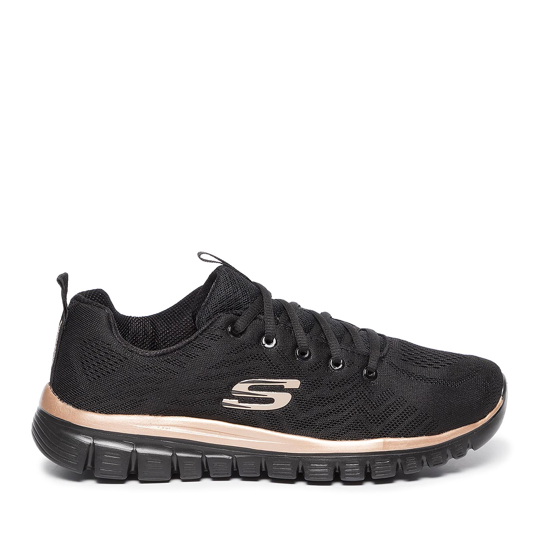 Sneakersy Skechers Get Connected 12615/BKRG Čierna