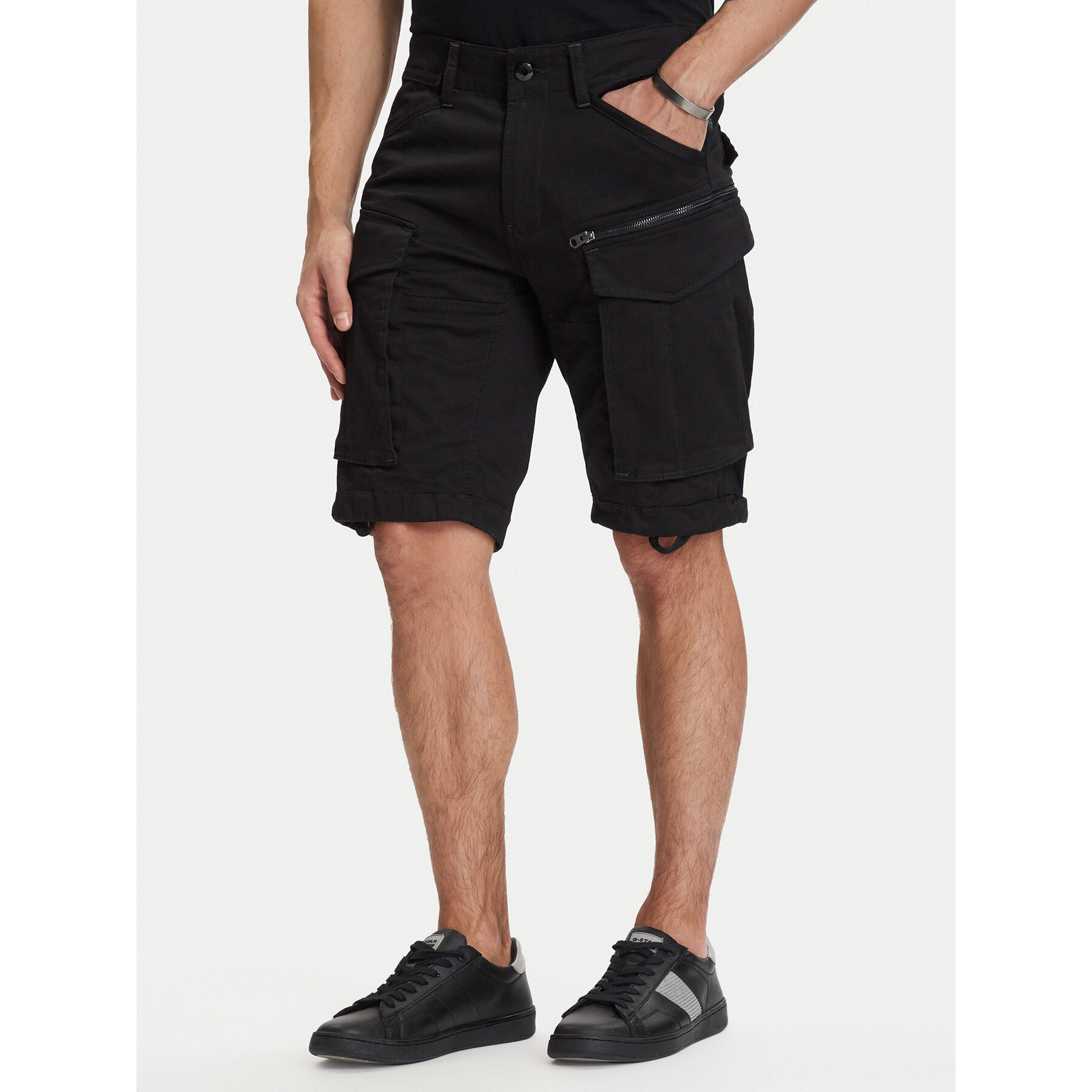 G-Star Raw Stoffshorts Rovic Zip D26214-5126 Schwarz Relaxed Fit