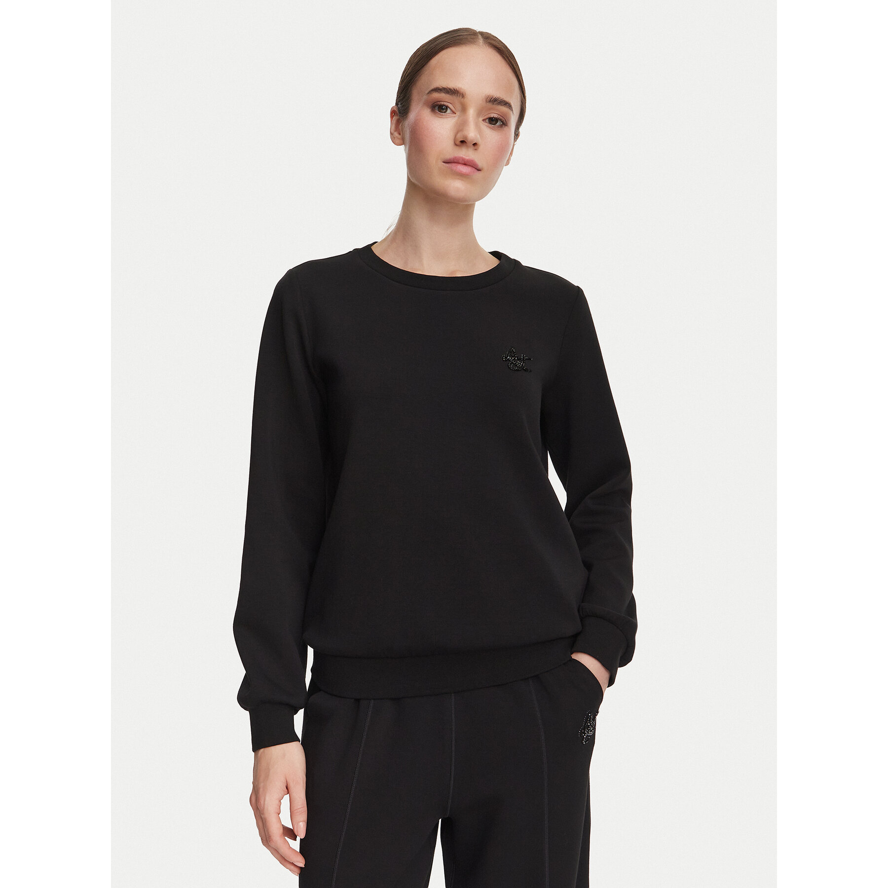 Liu Jo Sport Sweatshirt TF6206 J3958 Schwarz Regular Fit