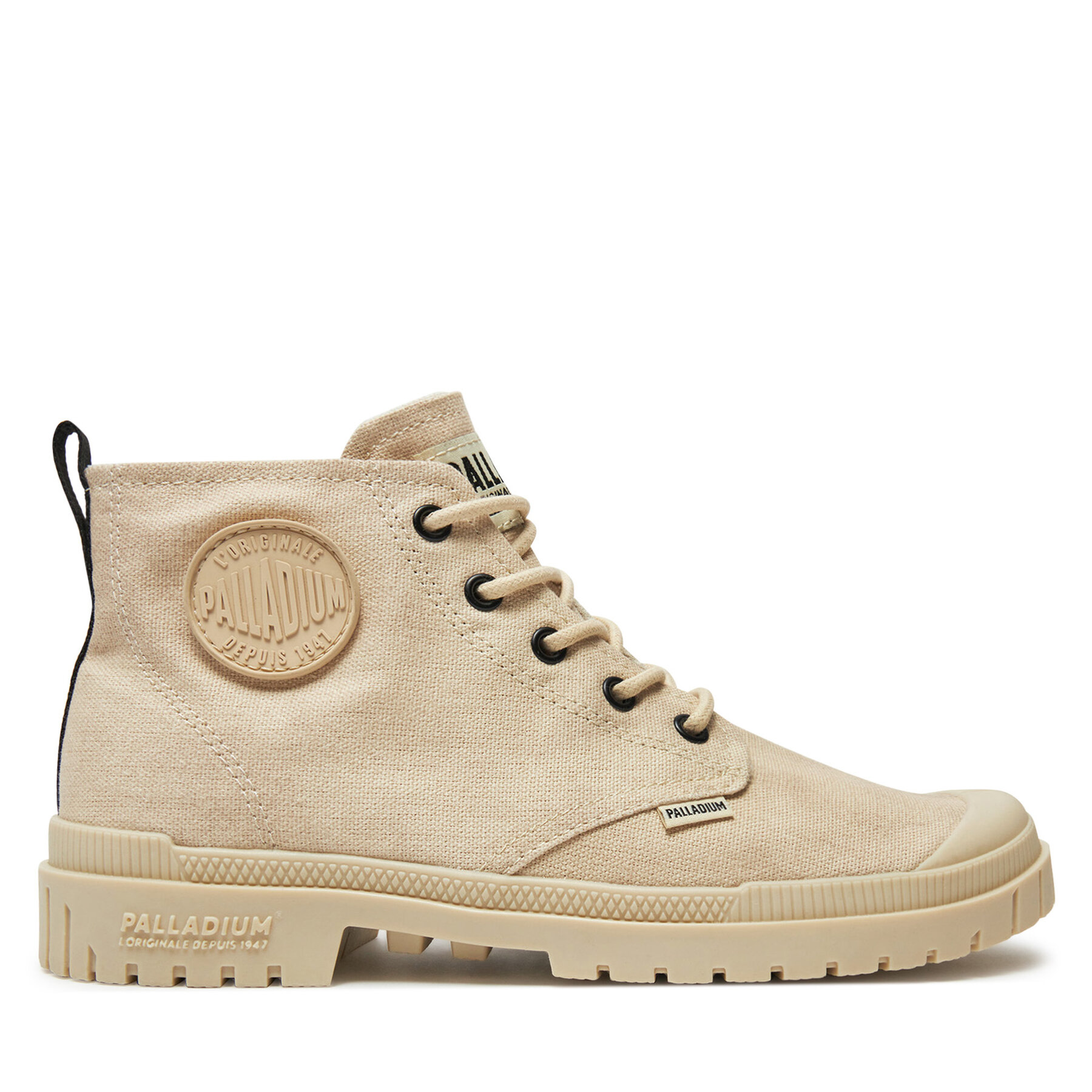 Tygskor Palladium Pampa Sp20 Hi Wax 74388-210-M Beige