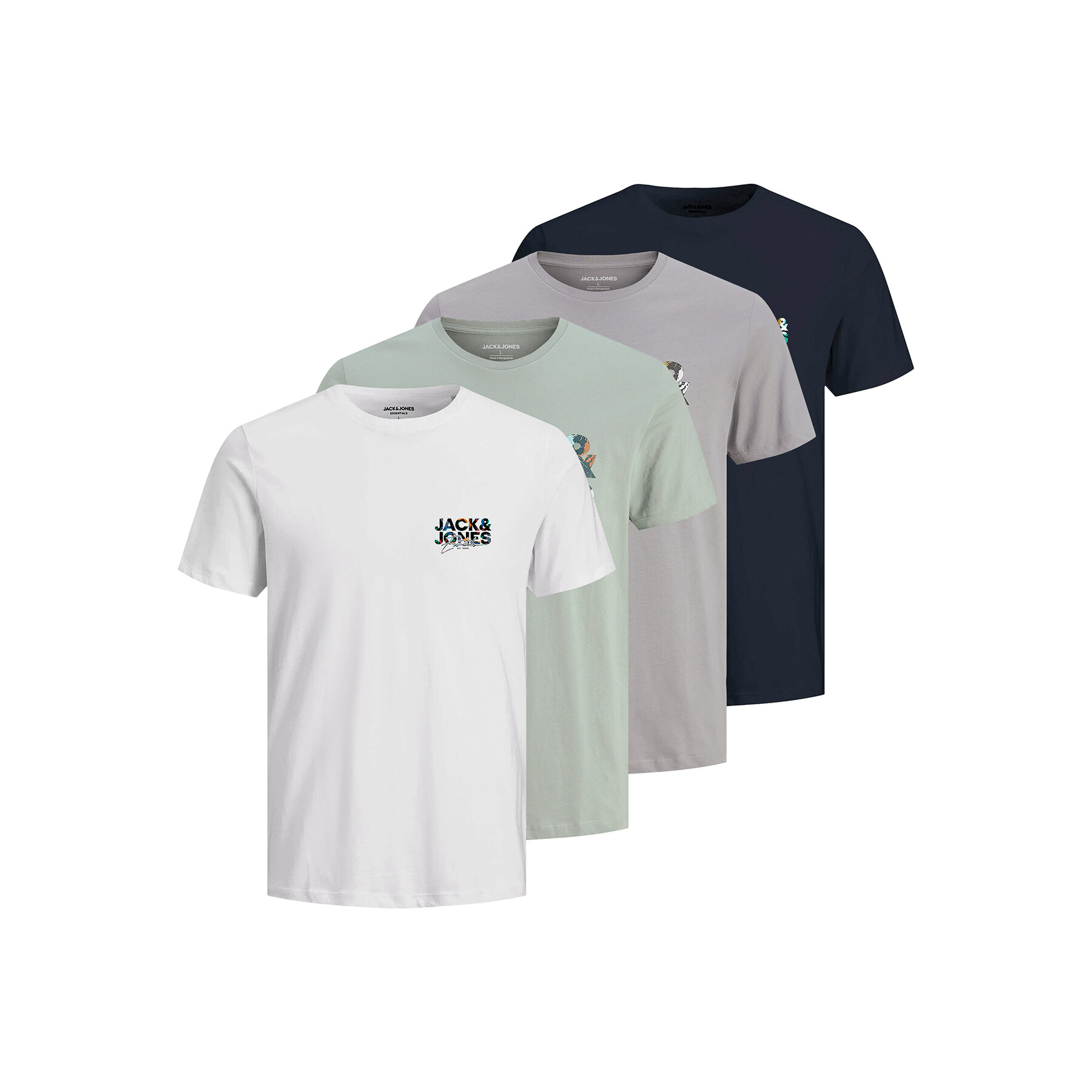 Jack & Jones Σετ t-shirts Geplas 12288304 Έγχρωμο Regular Fit
