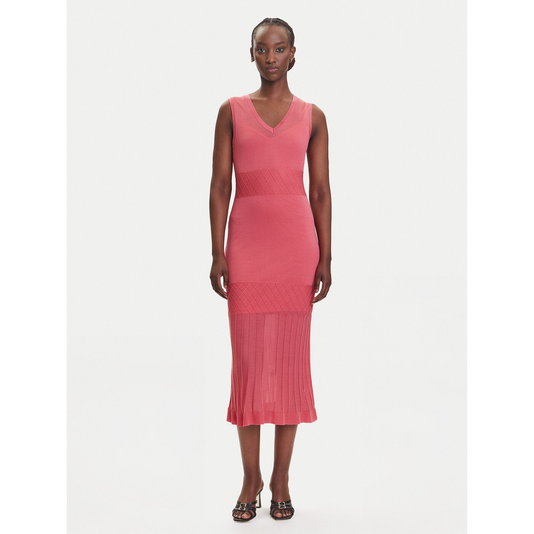 Fracomina Kleid für den Alltag FJ25SD5003K54701 Korallenfarben Regular Fit