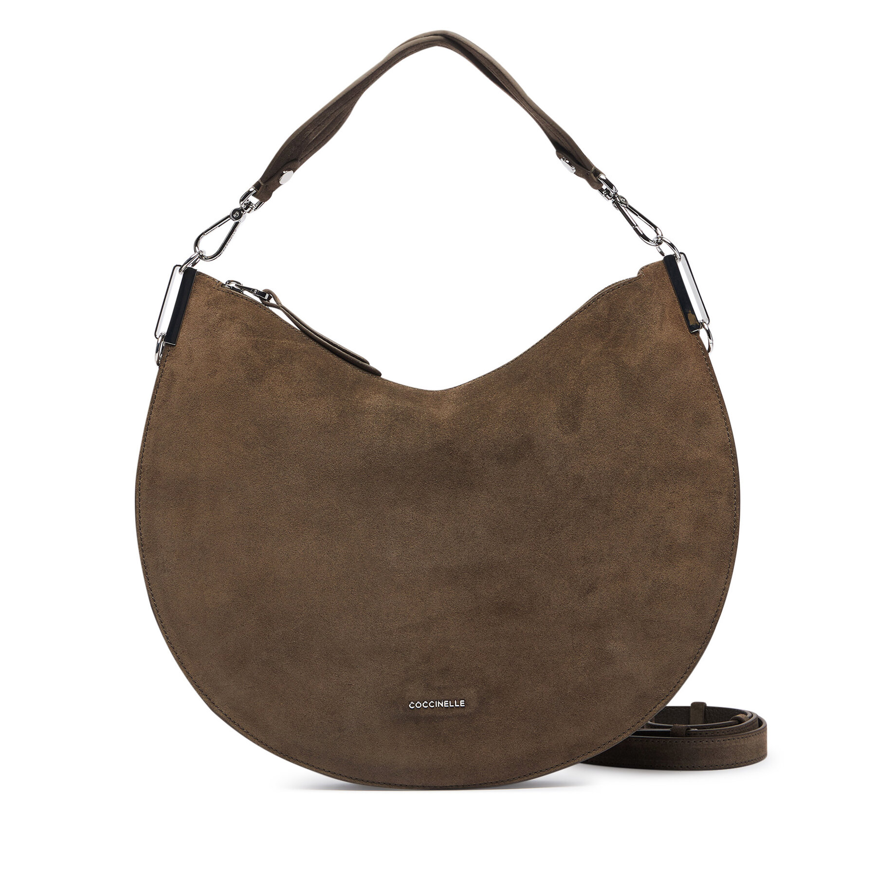 Geantă Coccinelle QKG Coccinellesunup Suede E1 QKG 13 01 01 Kaki