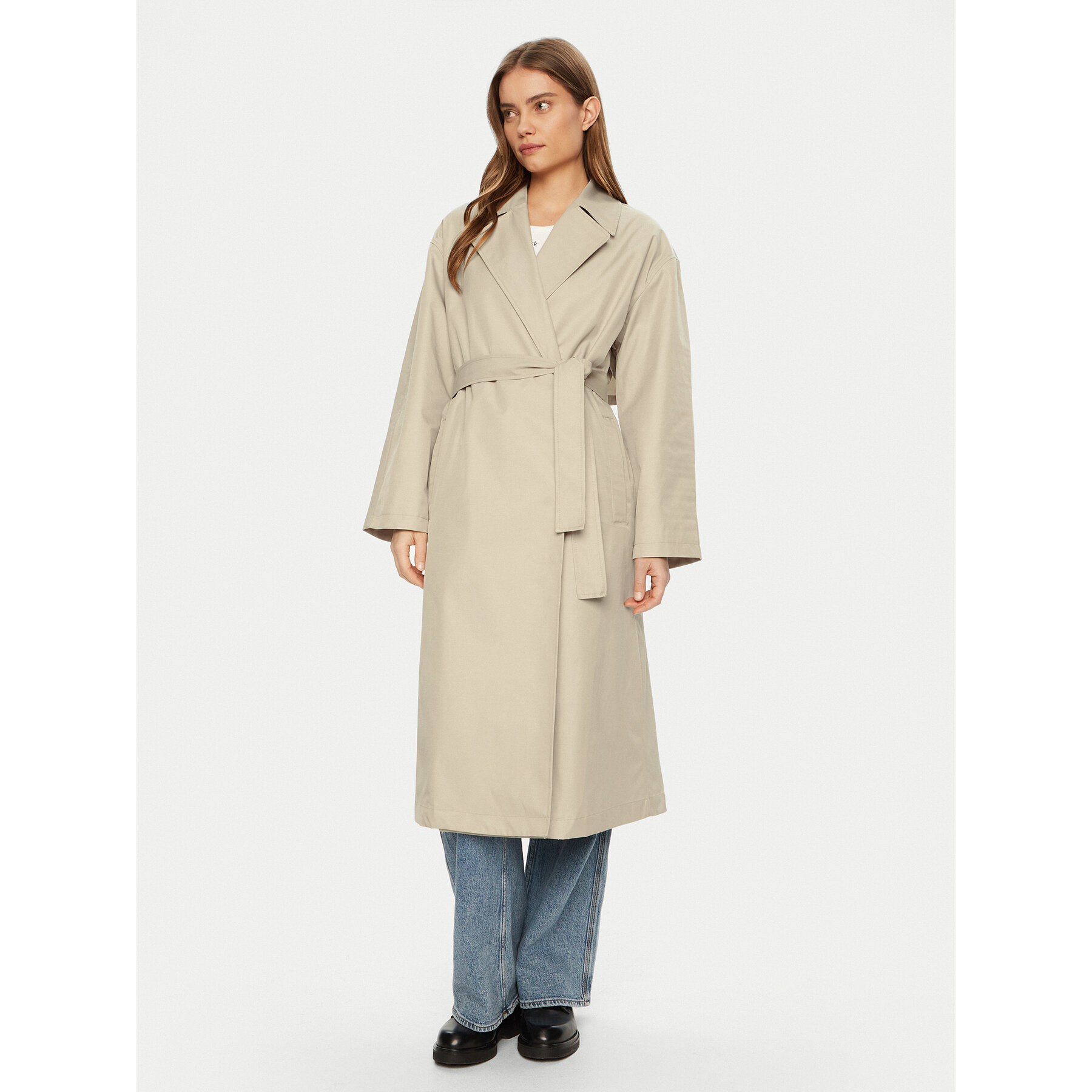 Calvin Klein Tenchcoat 00040WL546 Beige Regular Fit