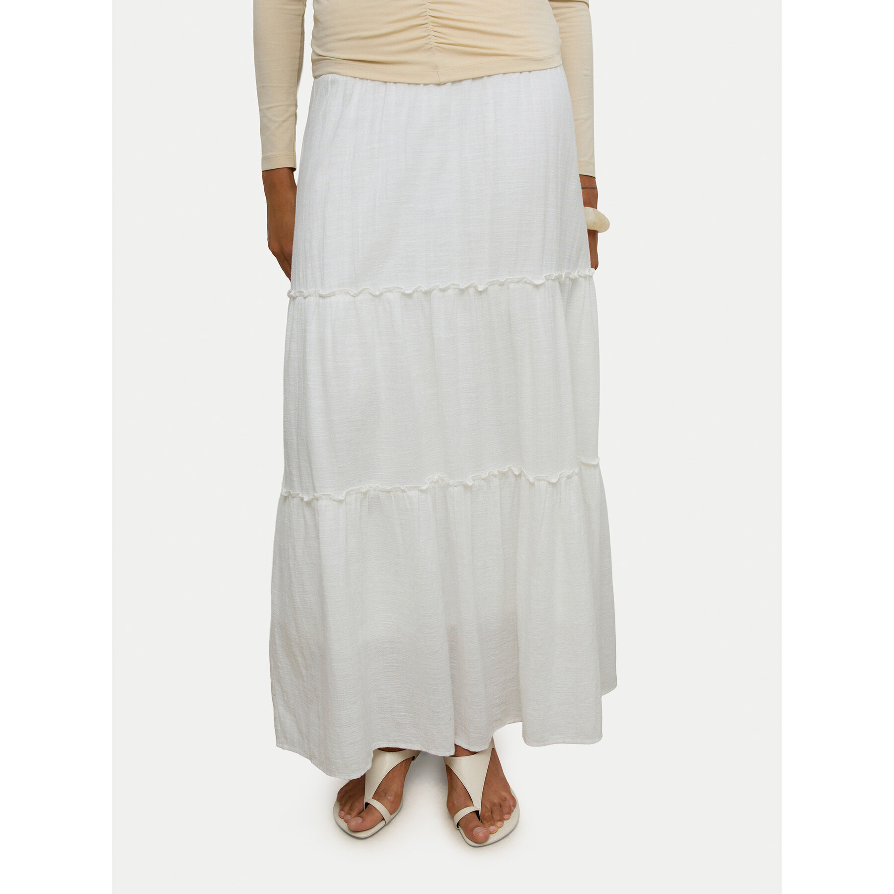Vero Moda Maxirock Keeley 10316487 Weiß Regular Fit