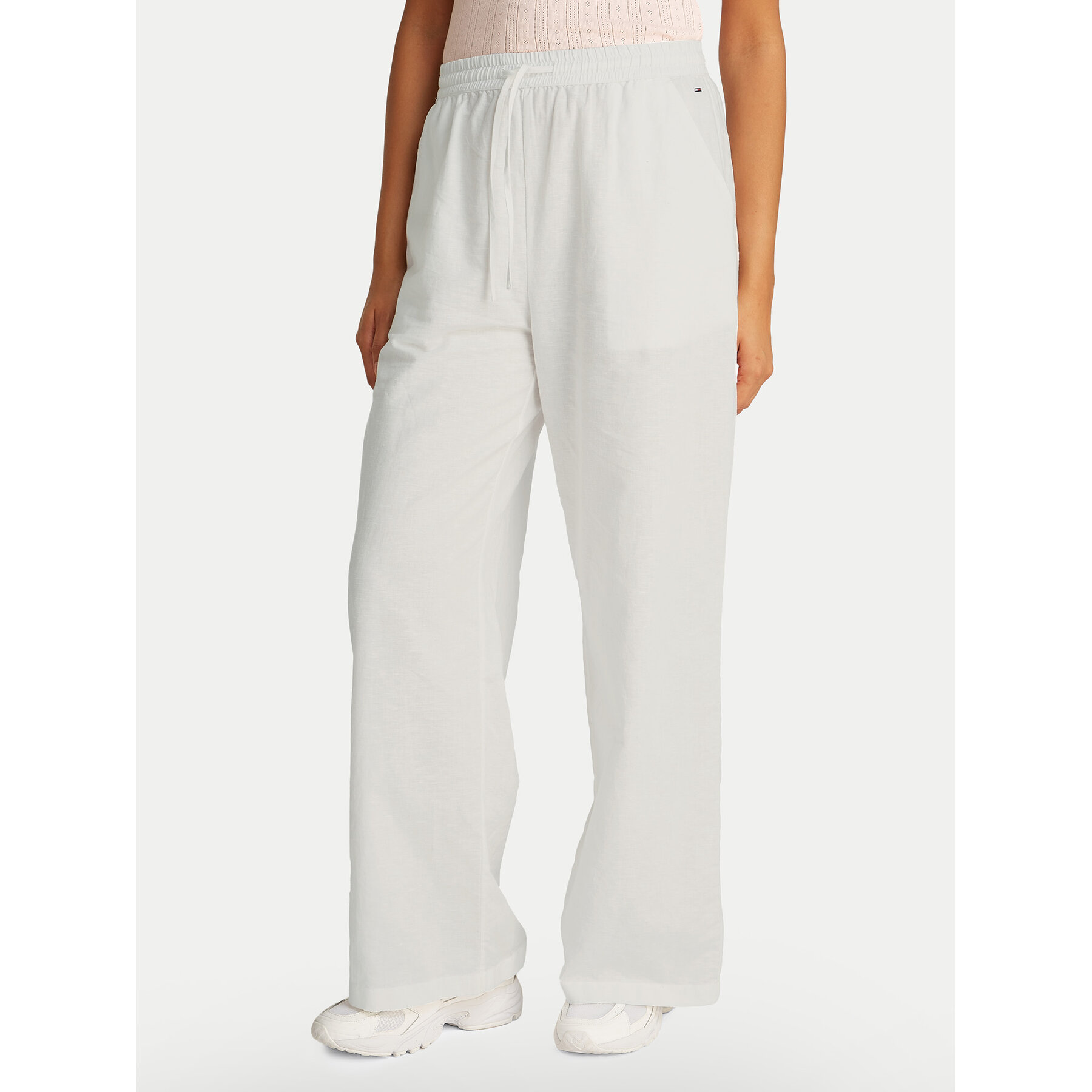 Tommy Jeans Stoffhose DW0DW20352 Écru Regular Fit