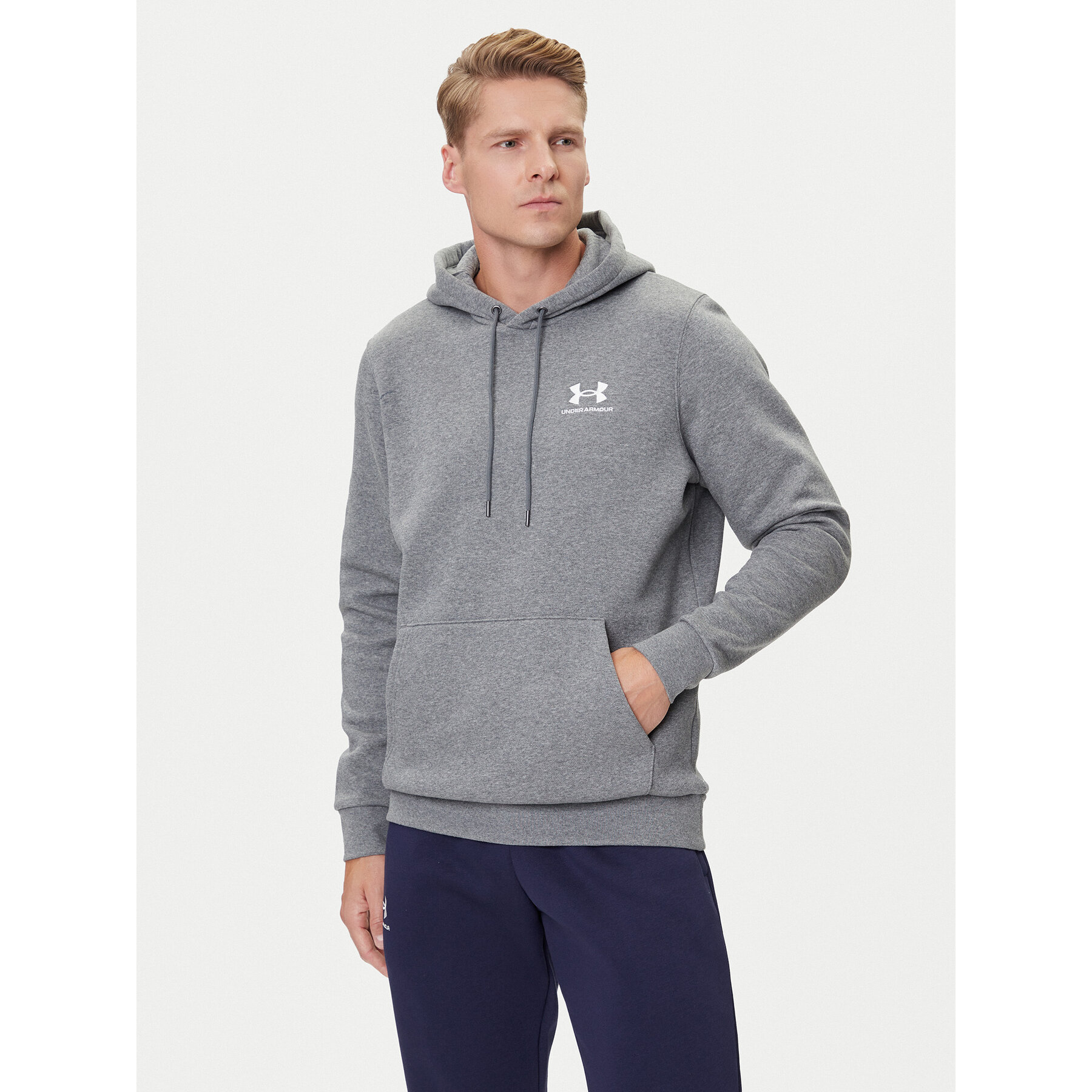 Under Armour Sweatshirt UA Essential Fleece Hoodie 1373880 Grau Regular Fit