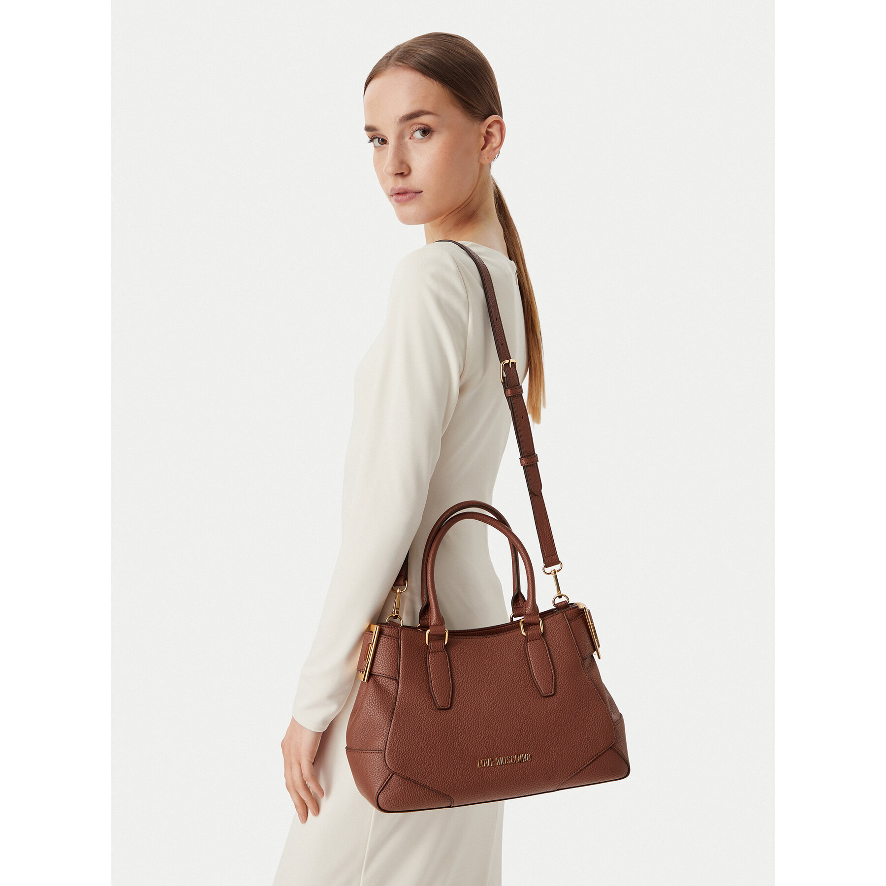 Ročna torba LOVE MOSCHINO JC4097PP1PLT1200 Rjava