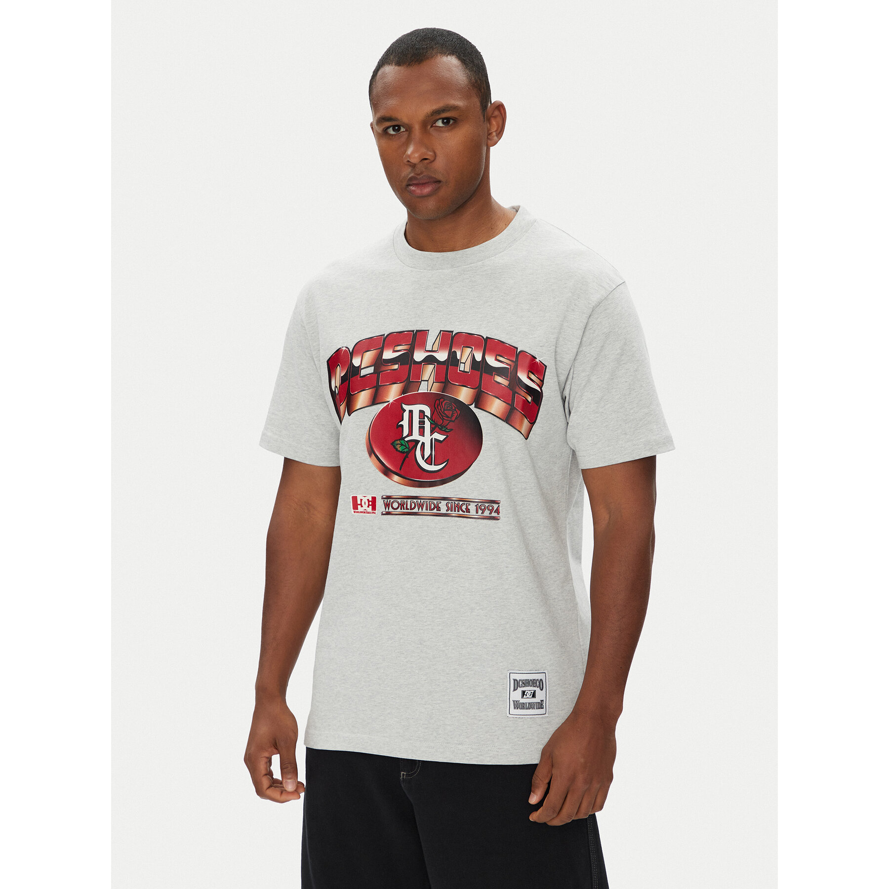 DC Shoes Majica Change ADYZT05462 Siva Regular Fit