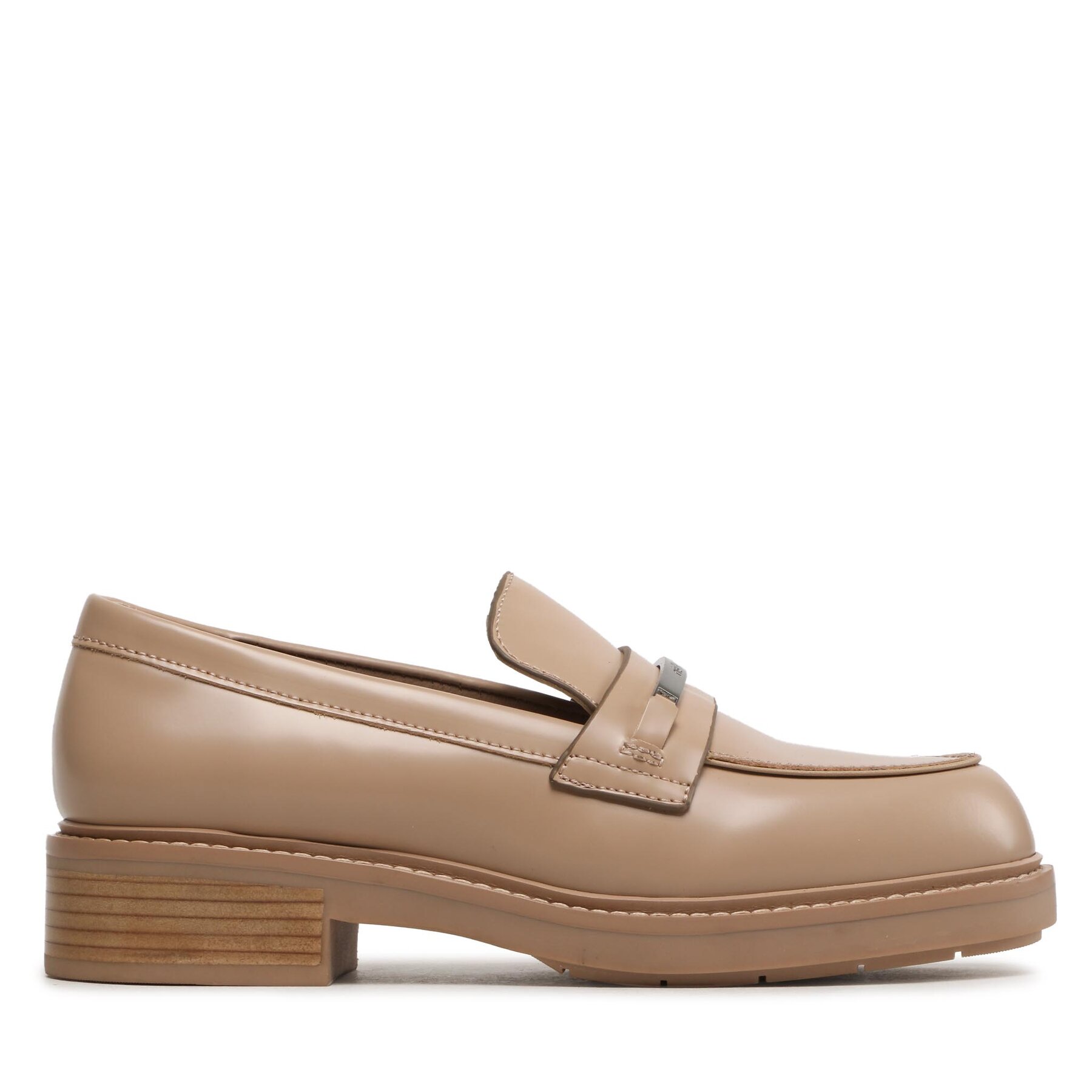Dámske Loafers Calvin Klein, Rozmer: 41, Béžová, Rubber Sole Loafer W/Hw HW0HW01791