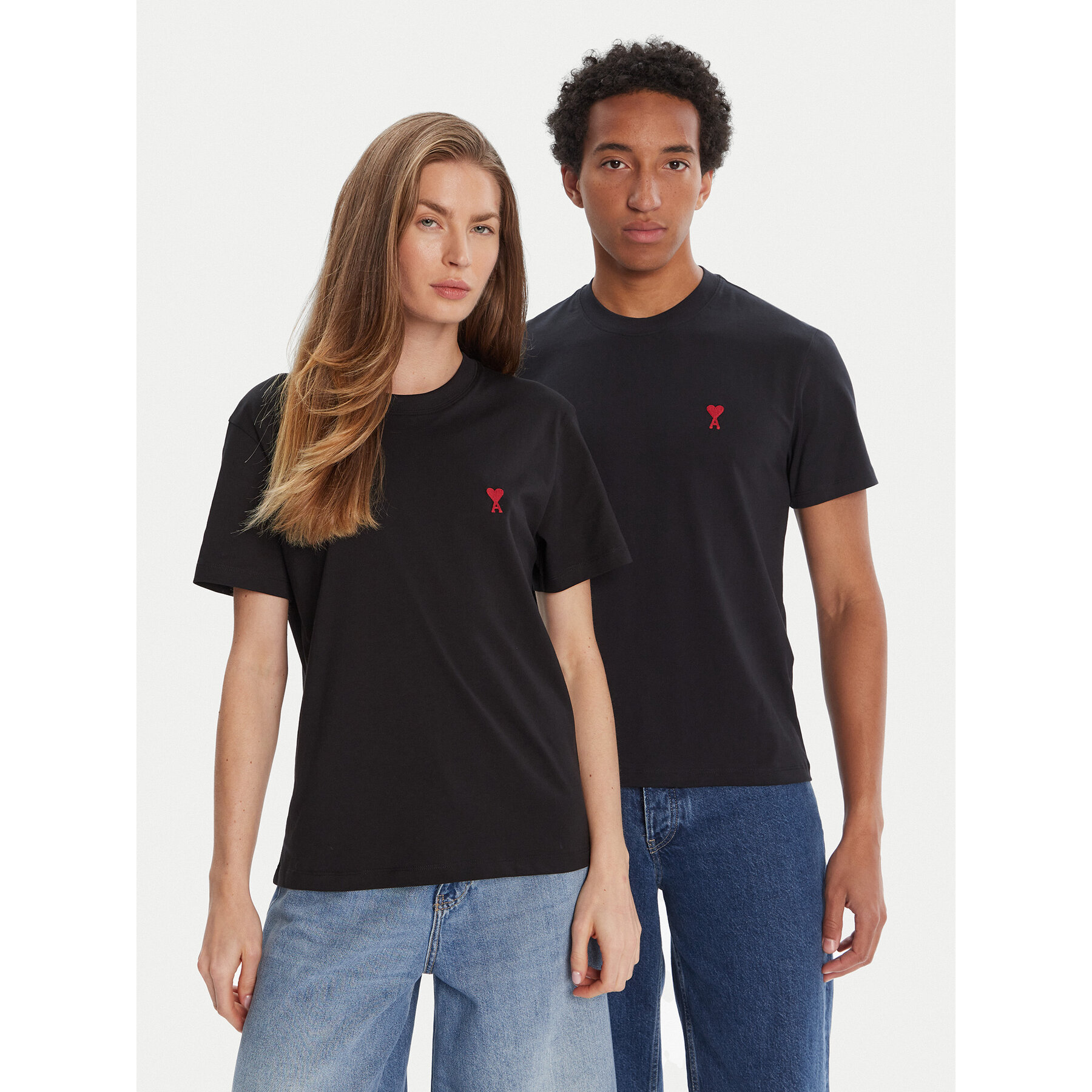 AMI PARIS Póló BFUTS035.724 Fekete Regular Fit