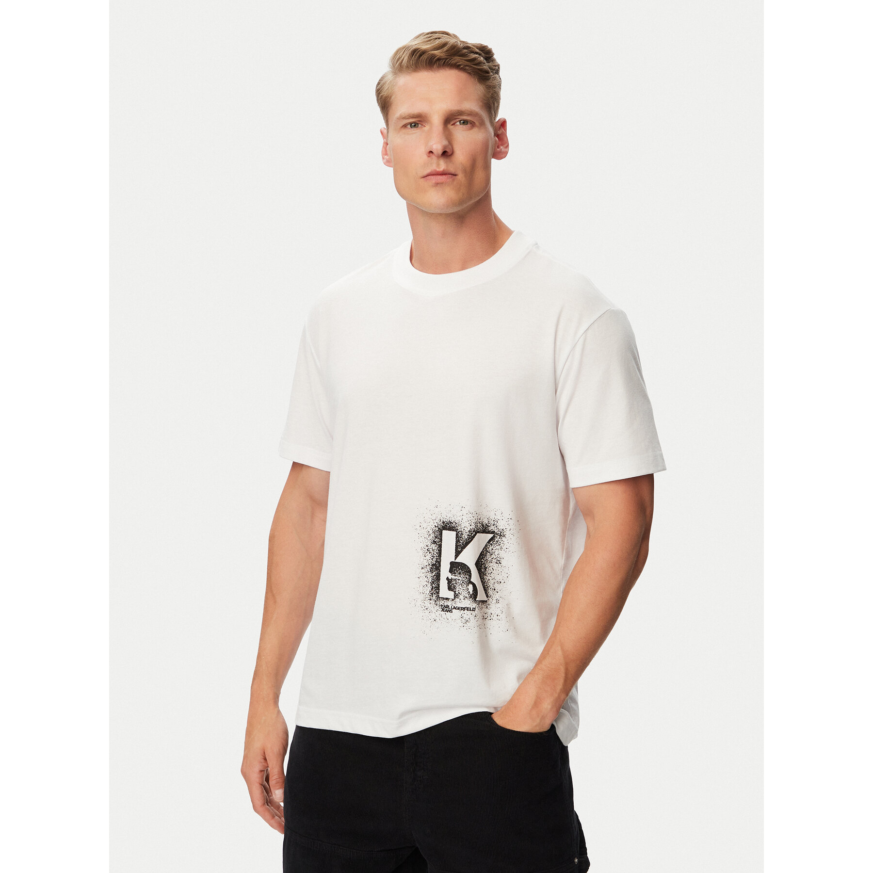Karl Lagerfeld Jeans T-Shirt B3M17029 Weiß Regular Fit