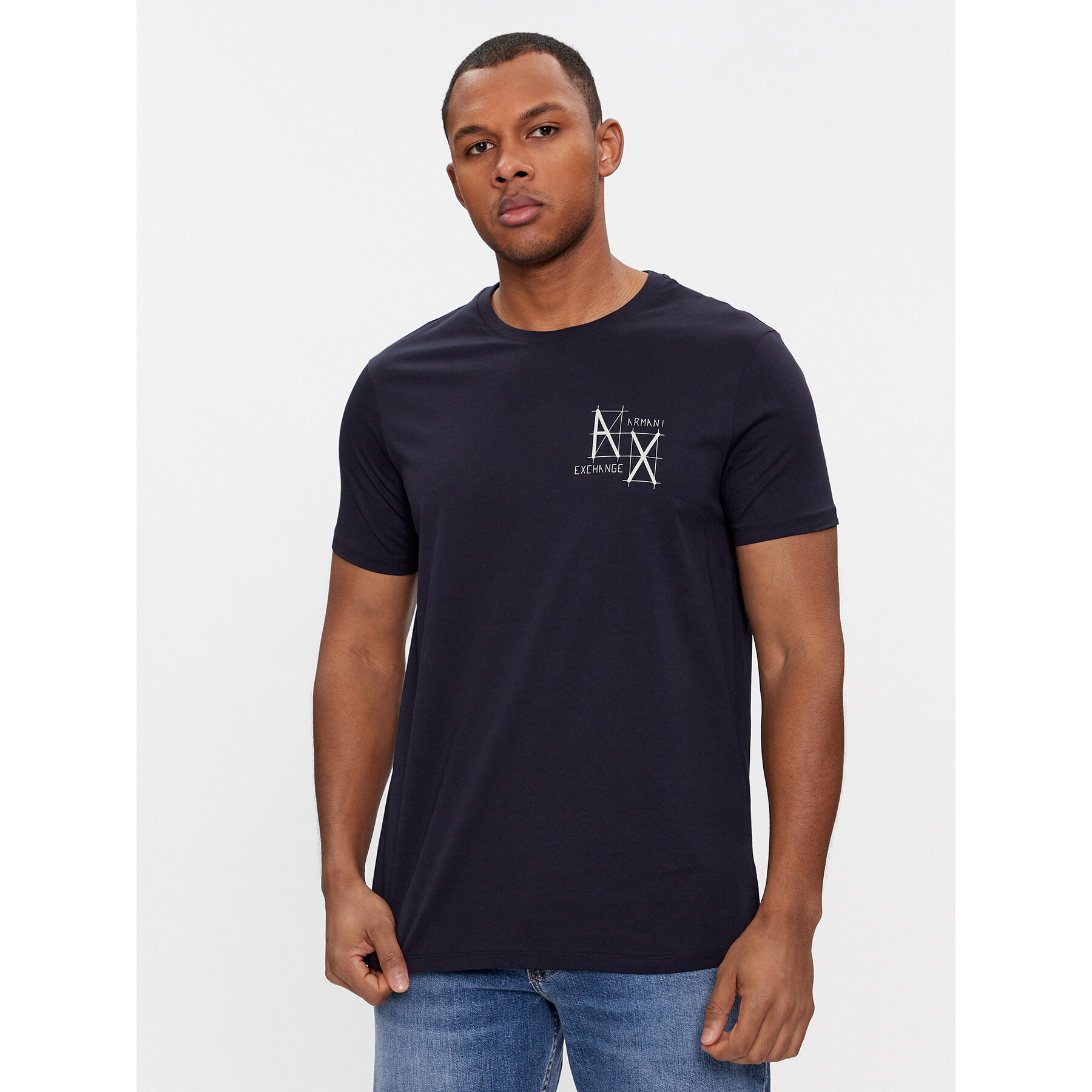 Armani Exchange T-Shirt 3DZTHQ ZJ9AZ 15CX Σκούρο μπλε Regular Fit