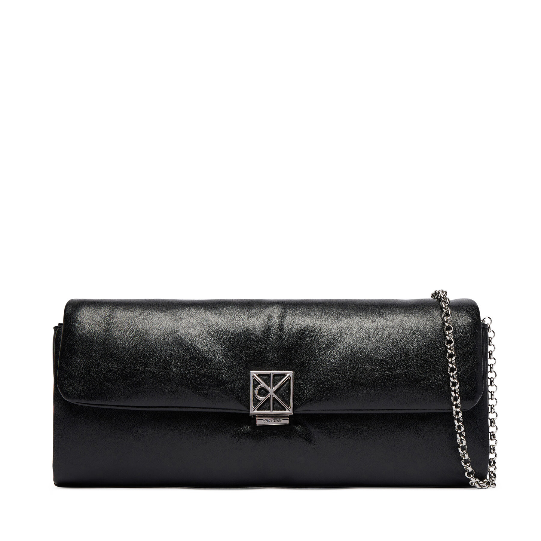 Geantă Calvin Klein Emblem Hw Padded Clutch LV04F1240G Negru