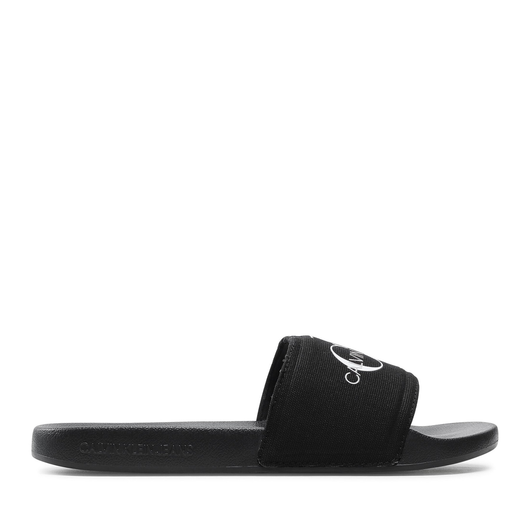 Męskie Klapki Calvin Klein Jeans, Rozmiar 42 Czarny Slide Monogram Co YM0YM00061