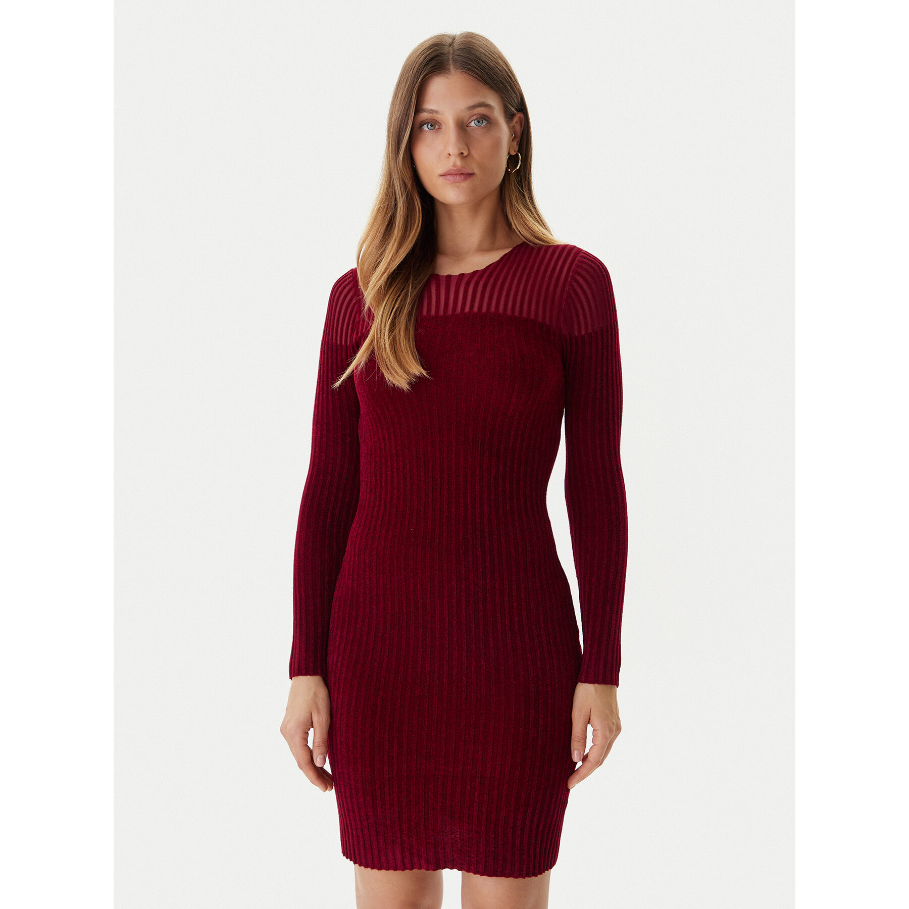 Guess Strickkleid W5BK63 Z0890 Rot Slim Fit