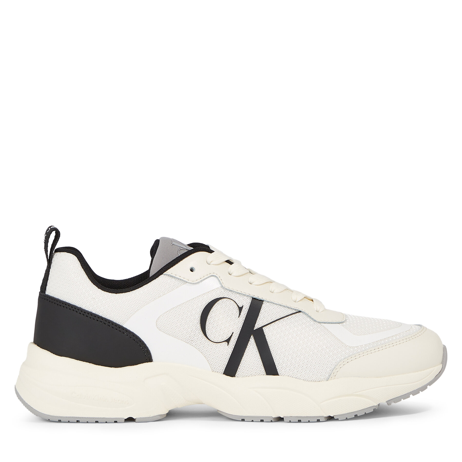 Sneakers Calvin Klein Jeans Retro Tennis Laceup Mesh YM0YM00785 Blanc