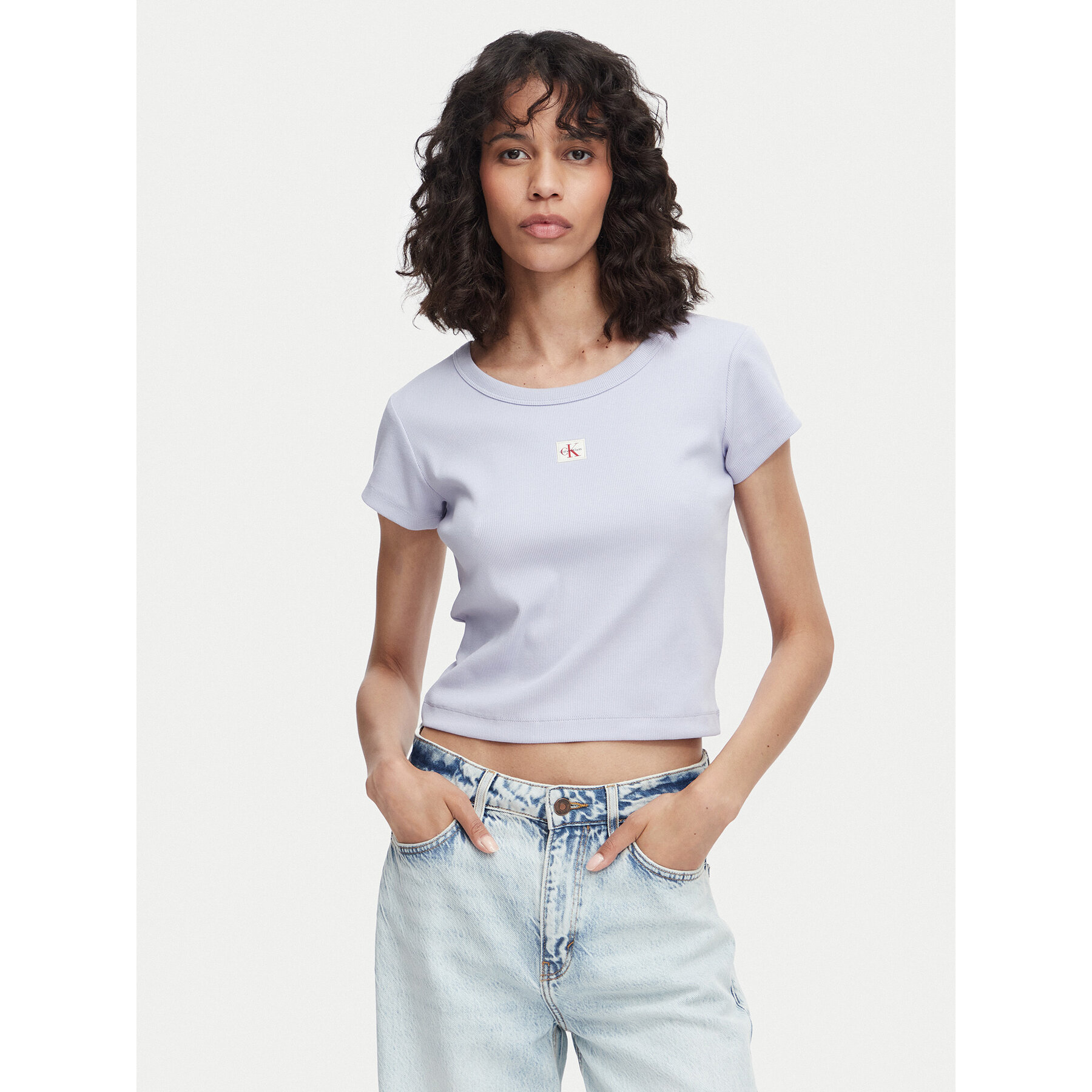 Calvin Klein Jeans Calvin Klein Jeans T-Shirt LV047C200G Ανοιχτό μπλε Slim Fit