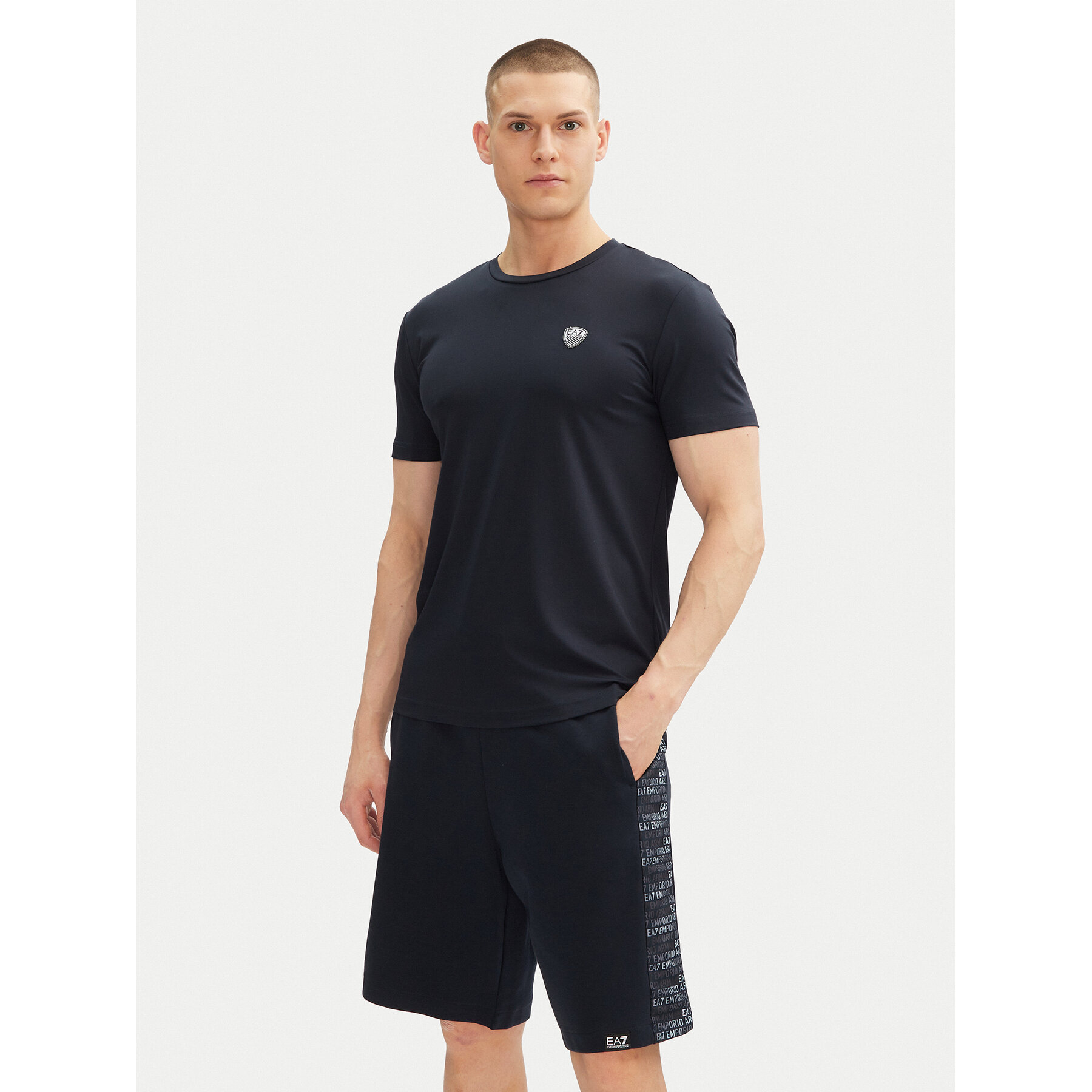 EA7 Emporio Armani Póló 8NPT16 PJRGZ 1562 Sötétkék Regular Fit