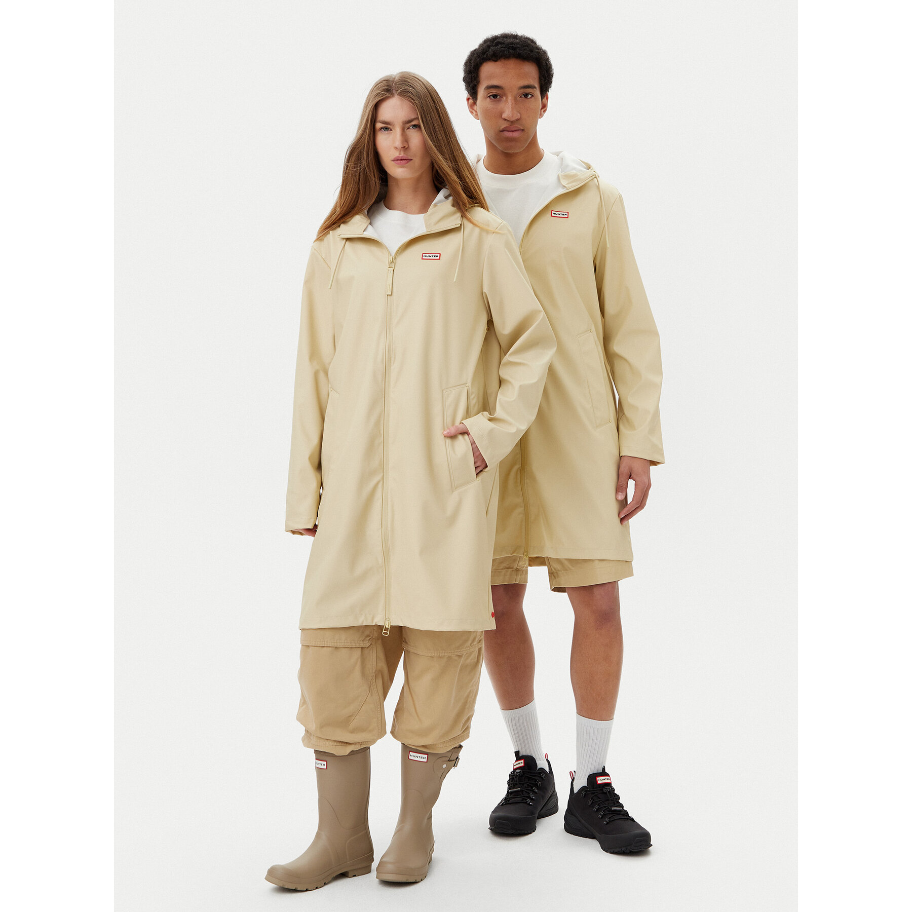 Hunter Regenjacke Andrea Unisex HARU0002244 Beige Regular Fit
