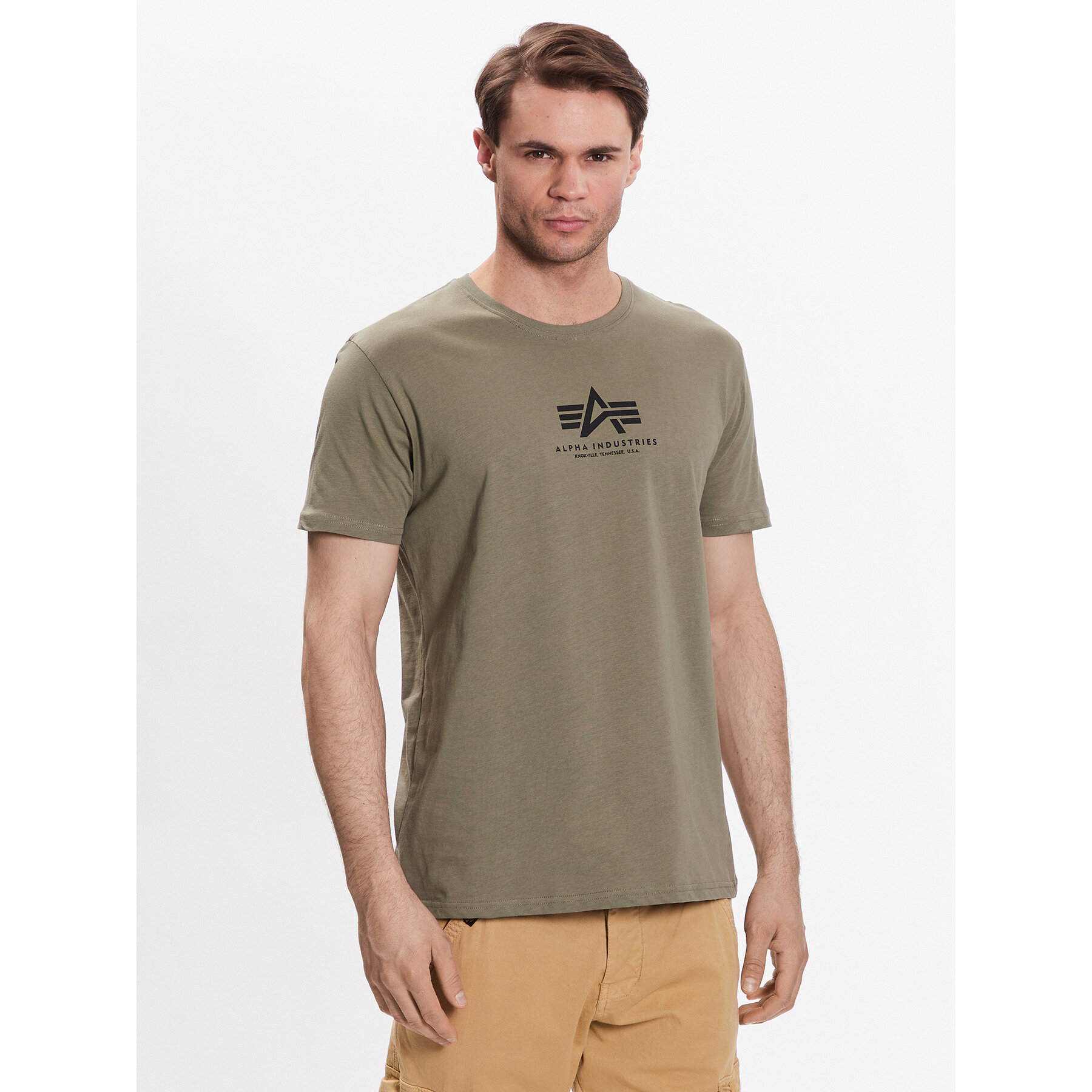 Alpha Industries T-shirt Basic 118533 Beige Regular Fit
