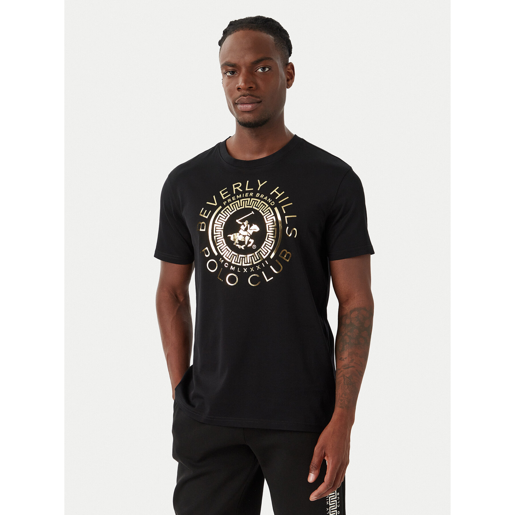 Beverly Hills Polo Club T-Shirt M1342 Schwarz Regular Fit