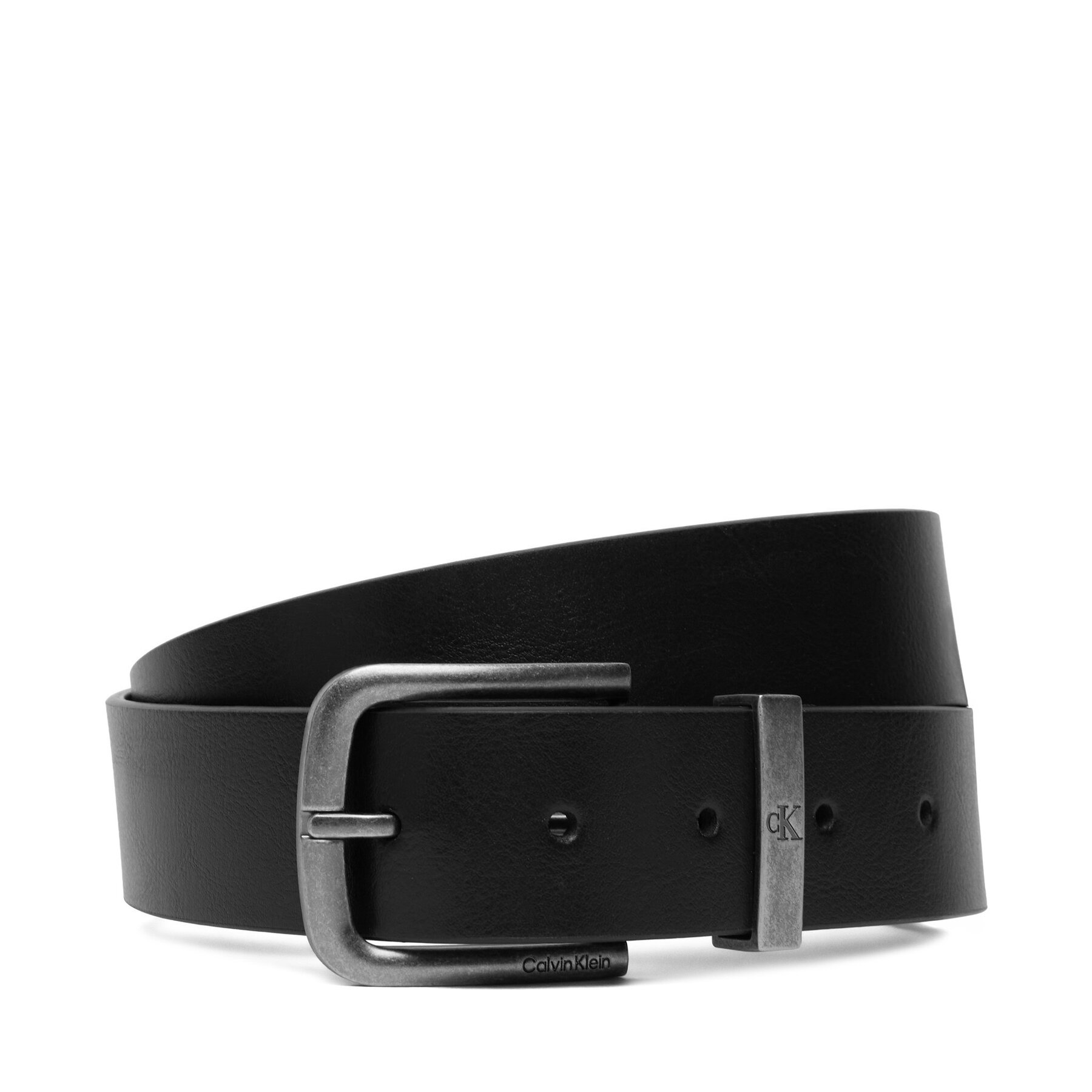 Opasok Calvin Klein Seasonal Logo Tumbled 35Mm Fixed LV04D7128G Čierna