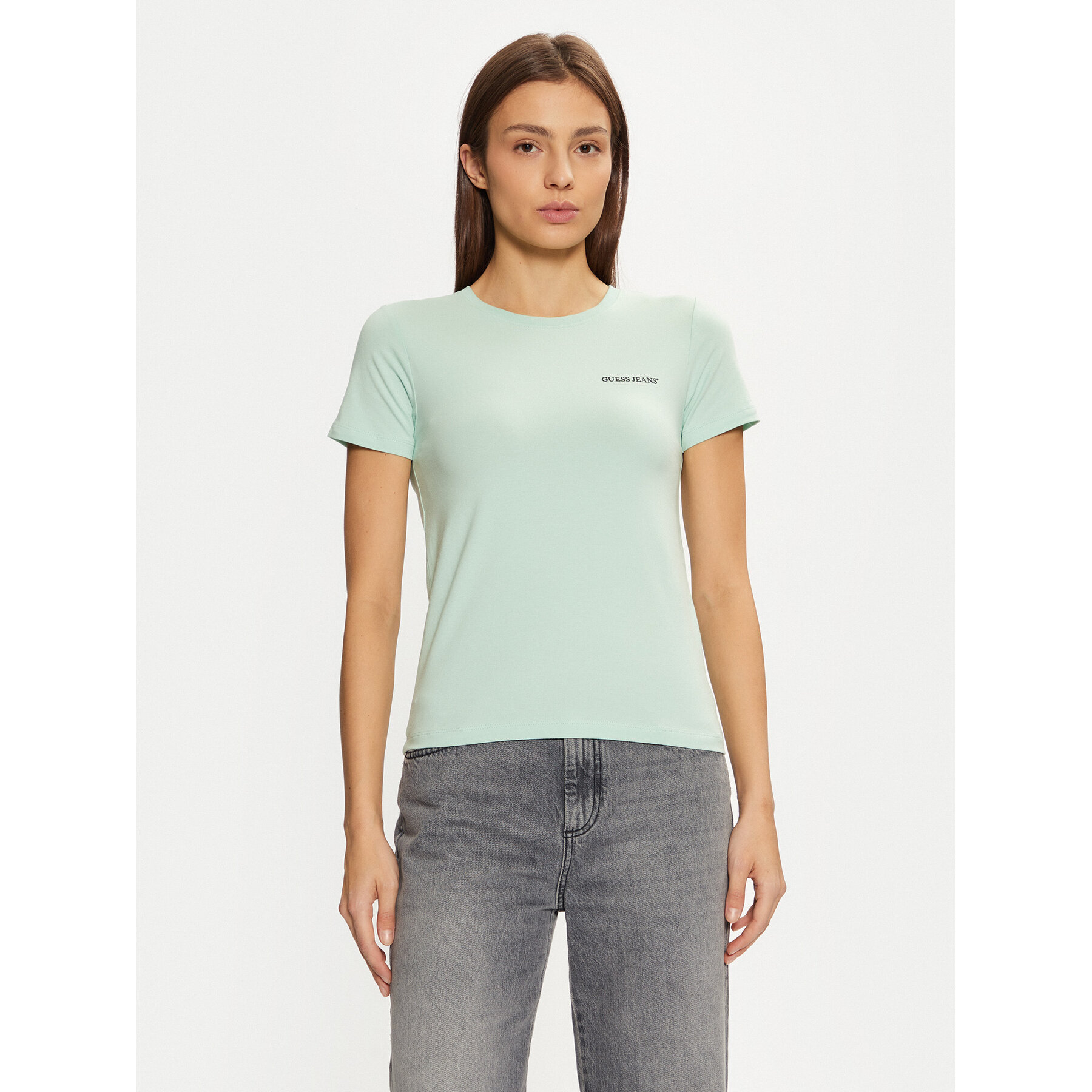 Guess Jeans Póló W4YI02 J1314 Zöld Regular Fit