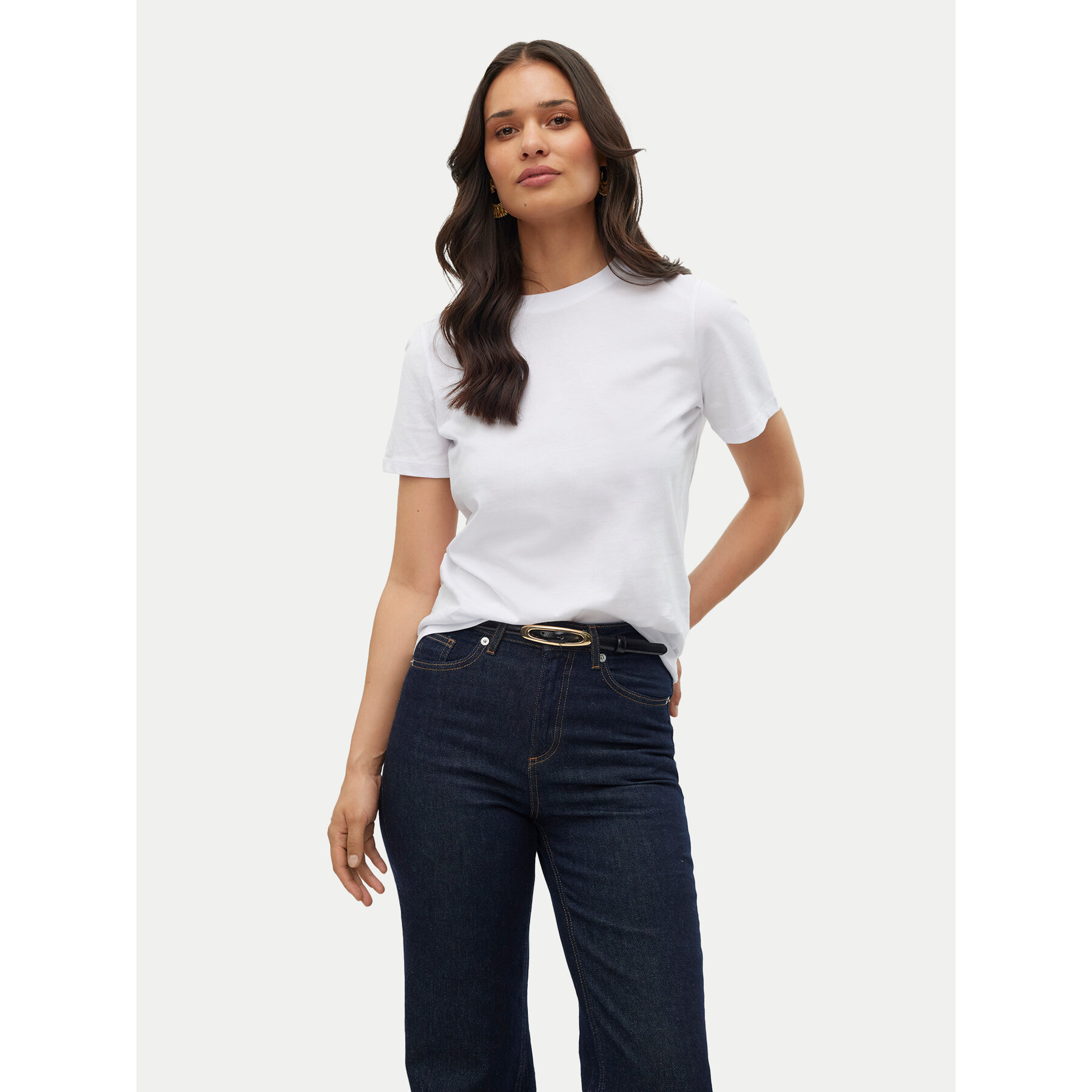 Vero Moda T-Shirt Paulina 10316991 Λευκό Regular Fit
