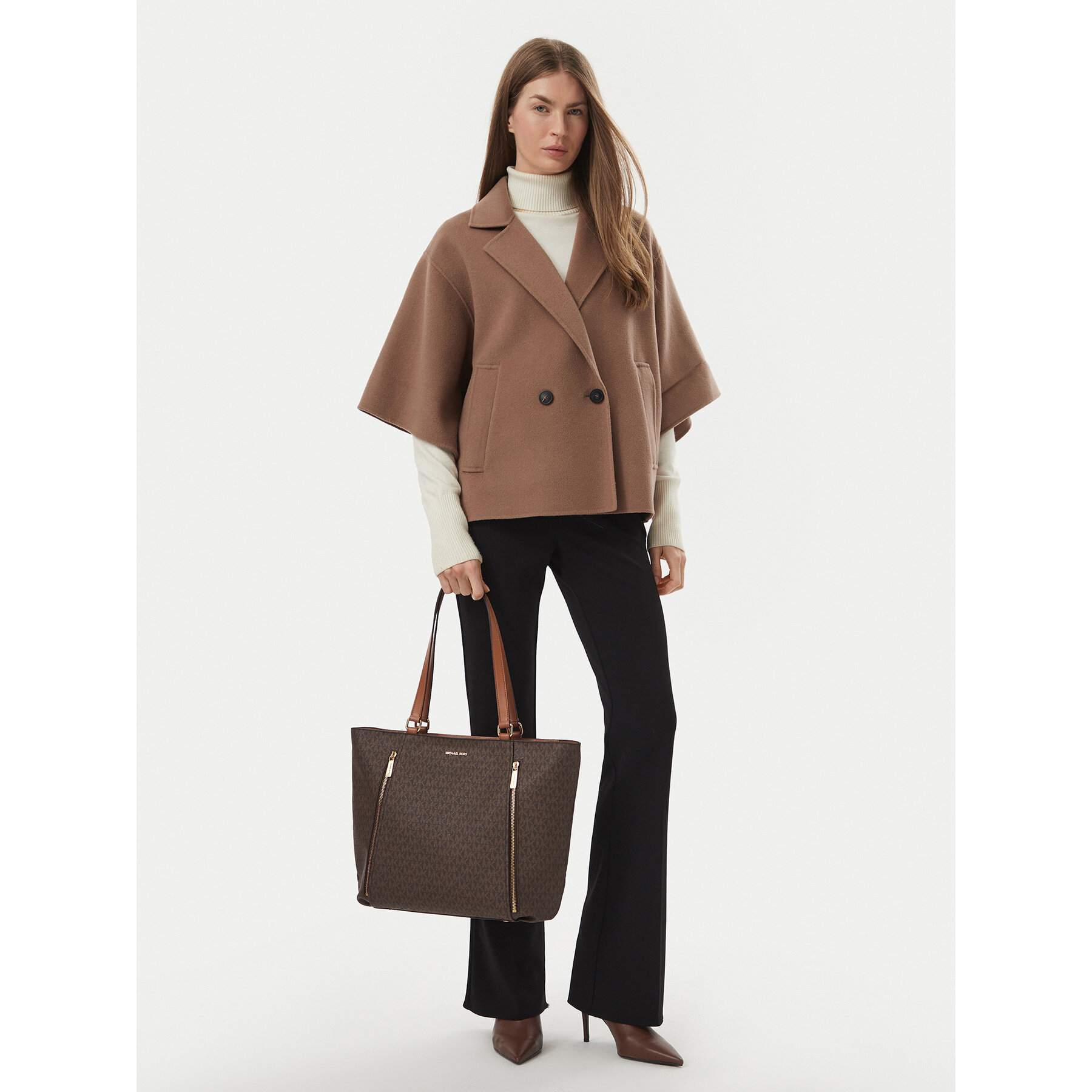 Дамска чанта MICHAEL Michael Kors 30F6G6NT7B Кафяв