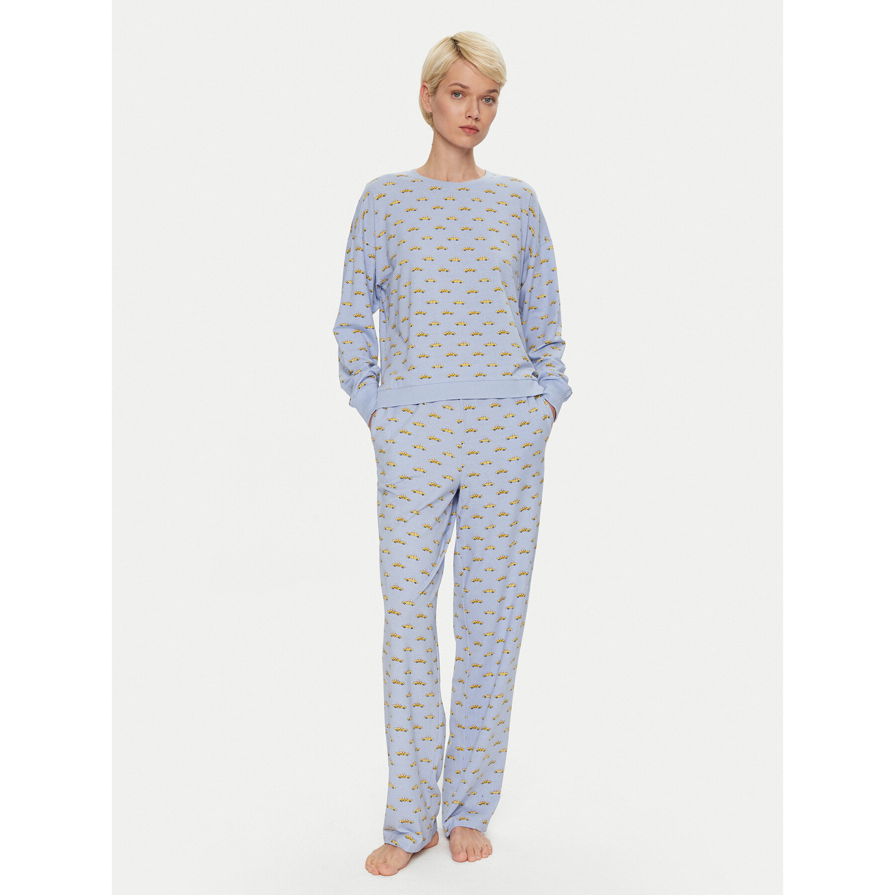 DKNY Pigiama YI80030 Celeste Relaxed Fit