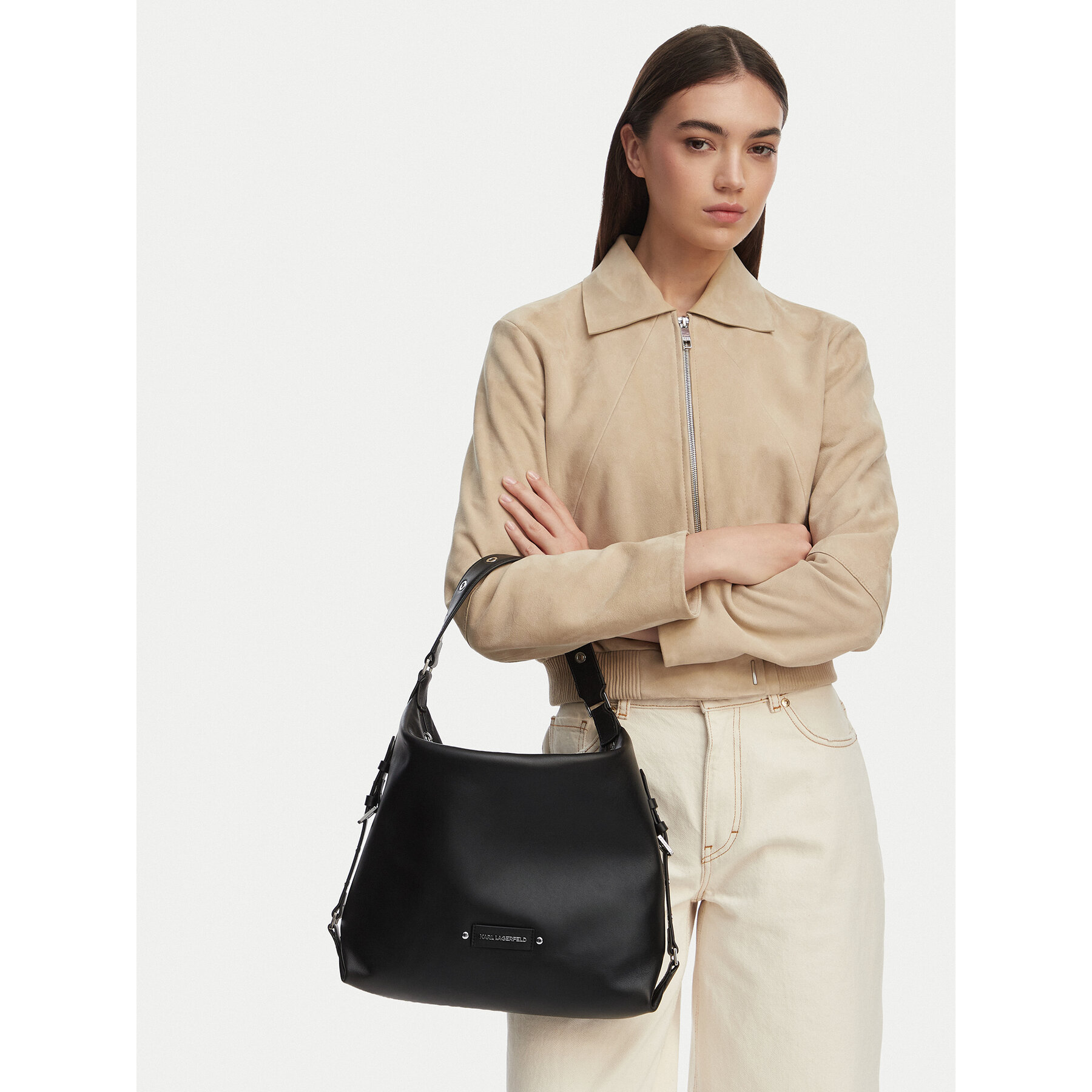 Дамска чанта KARL LAGERFELD B2W30086 Черен