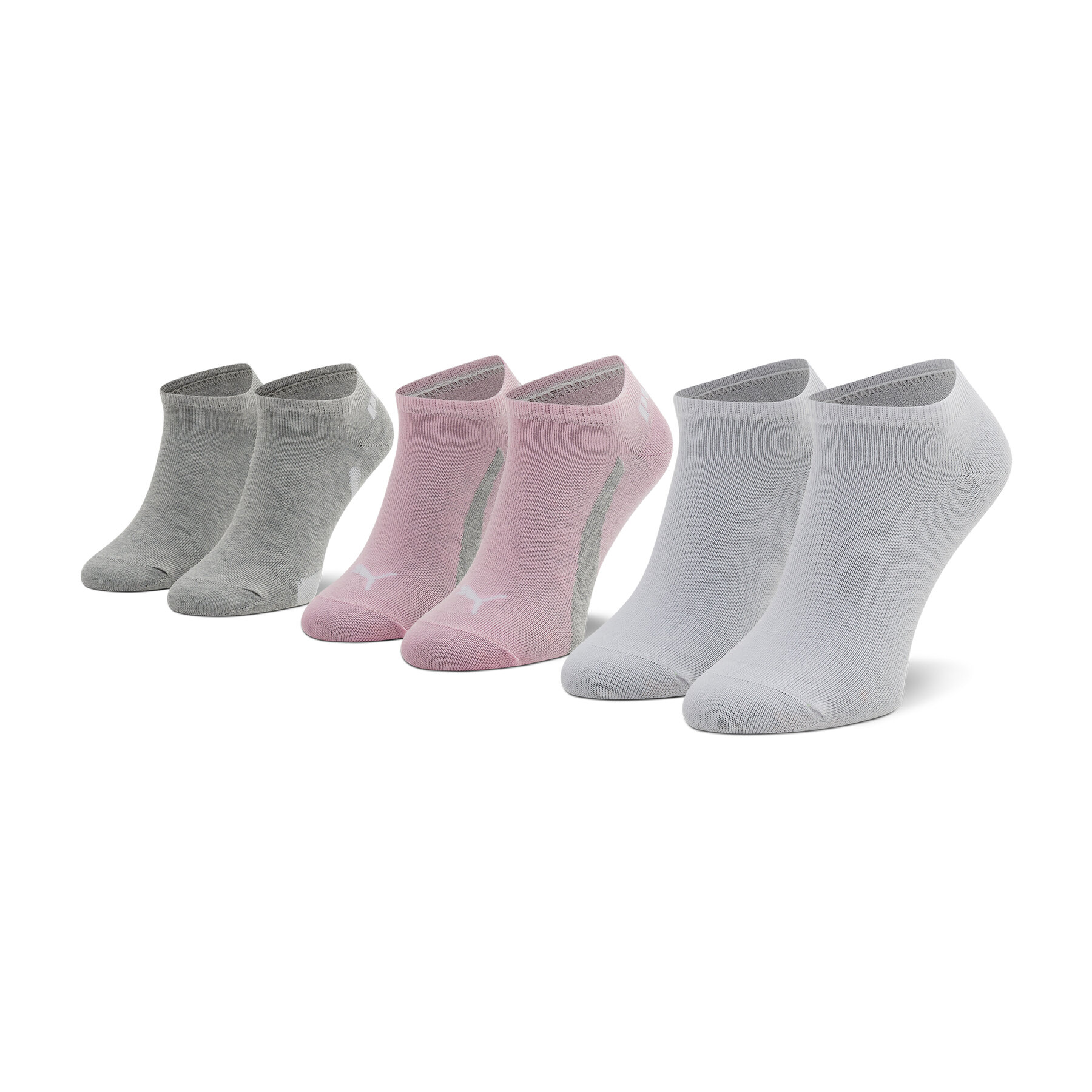 Set od 3 para niskih ženskih čarapa Puma 907951 04 Basic Pink