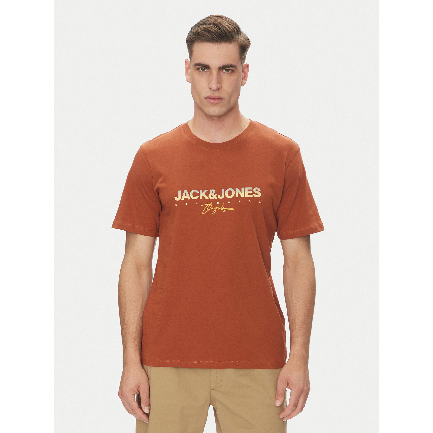 Jack & Jones T-Shirt Canggu 12281809 Rot Regular Fit