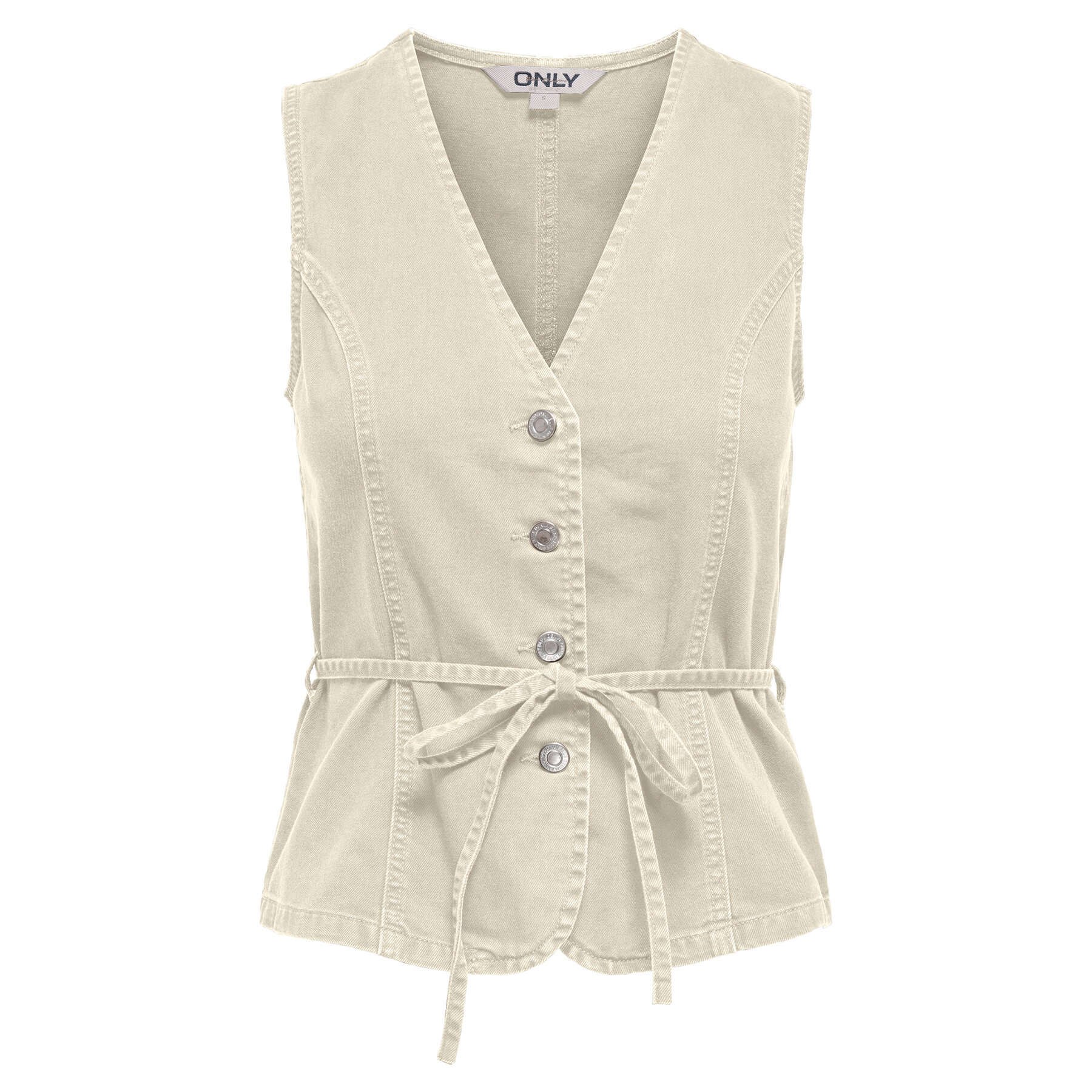 Only Top Silla 15374051 Creme Regular Fit
