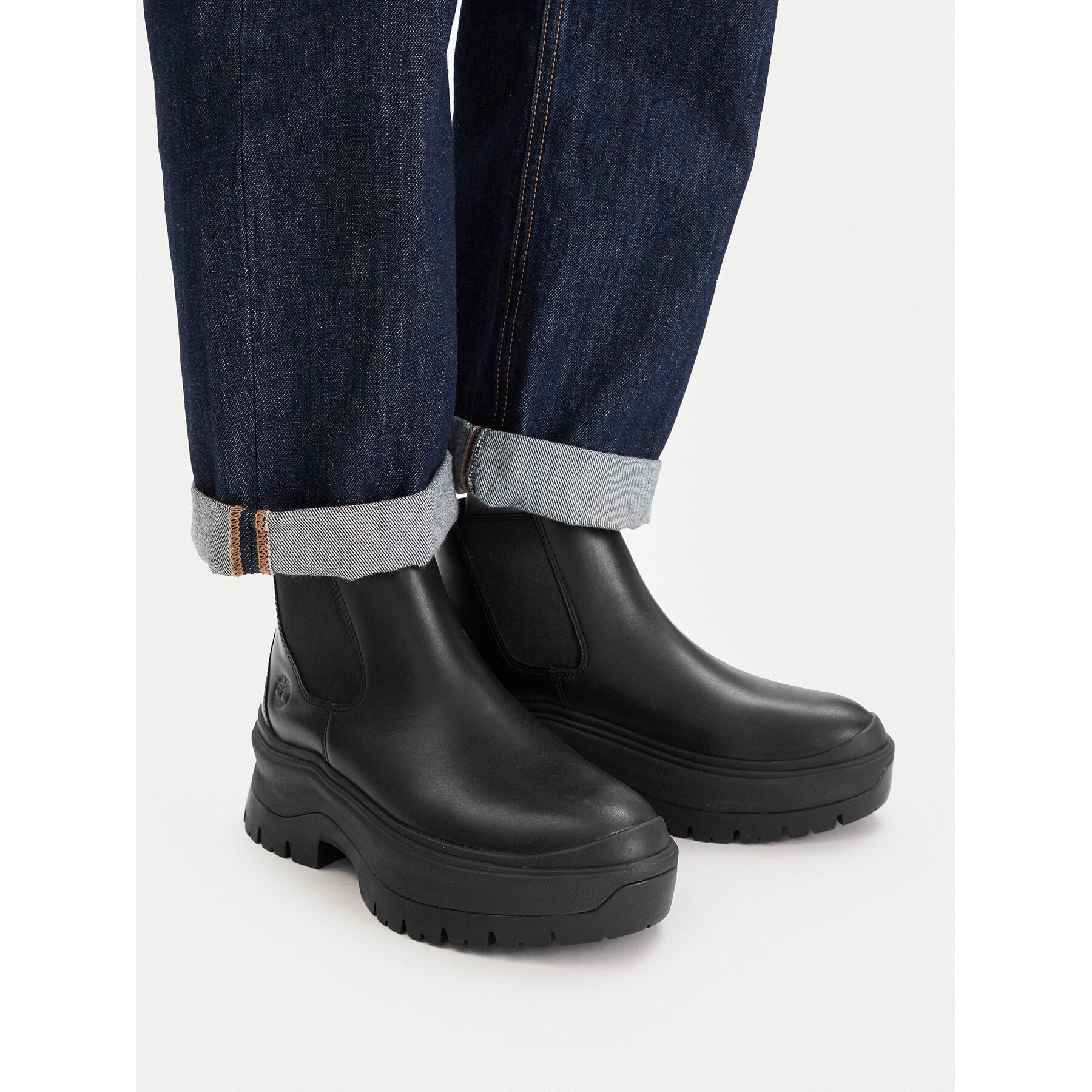 Členková obuv s elastickým prvkom Timberland Roxie lane Mid TB0A28XMW021 Čierna