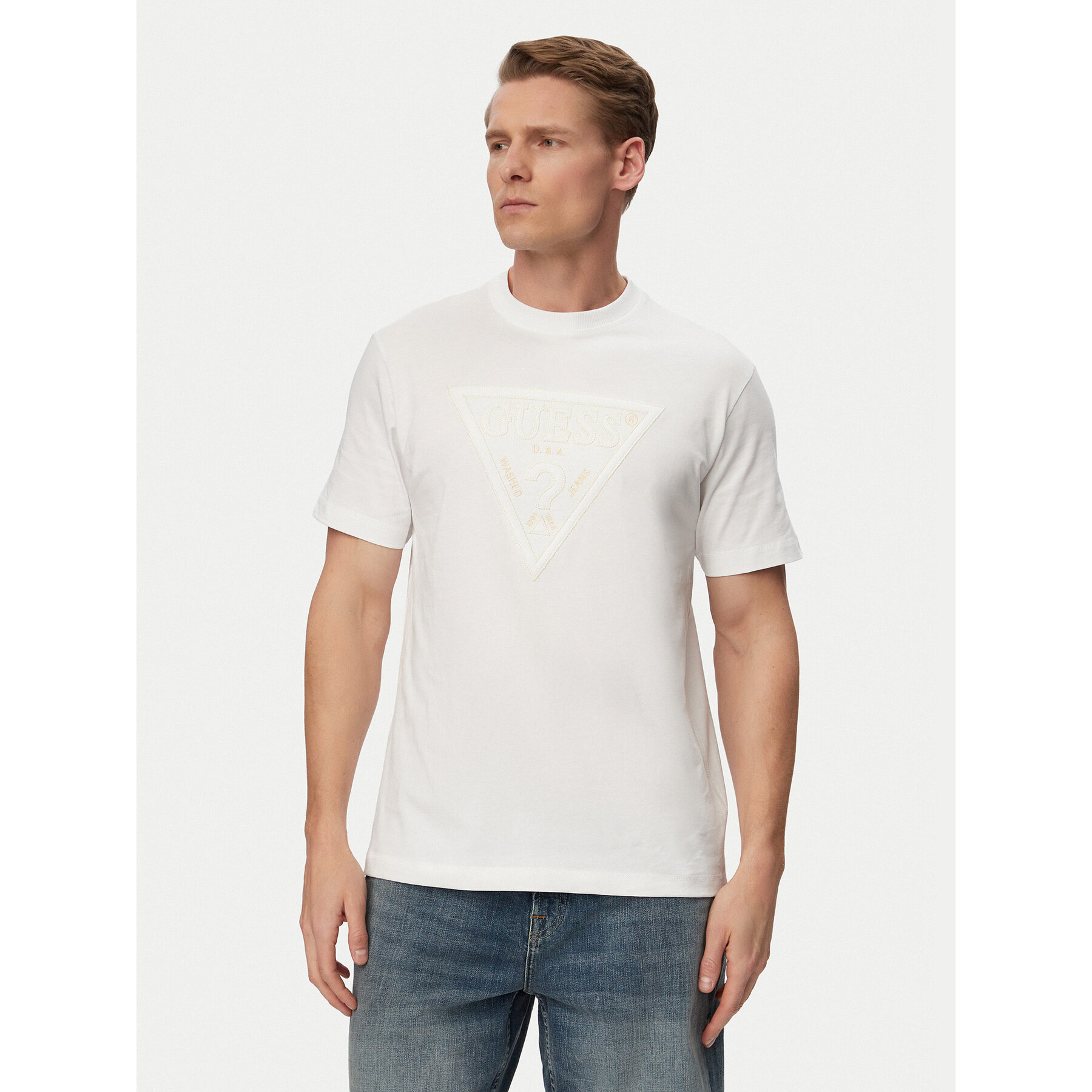 Guess T-shirt M6GI15 K3008 Bijela Regular Fit