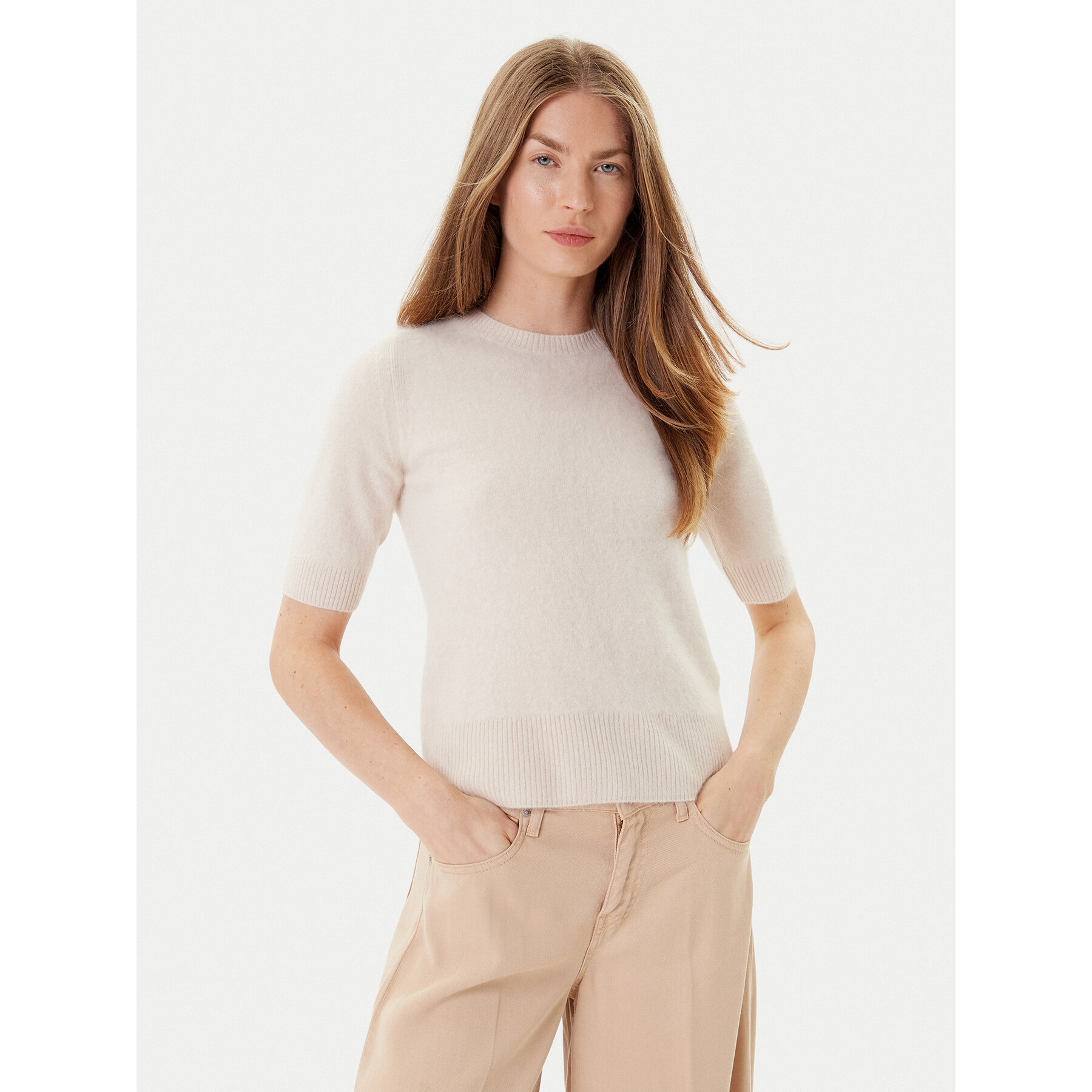 Marella Pullover Jim 2523366075 Écru Regular Fit