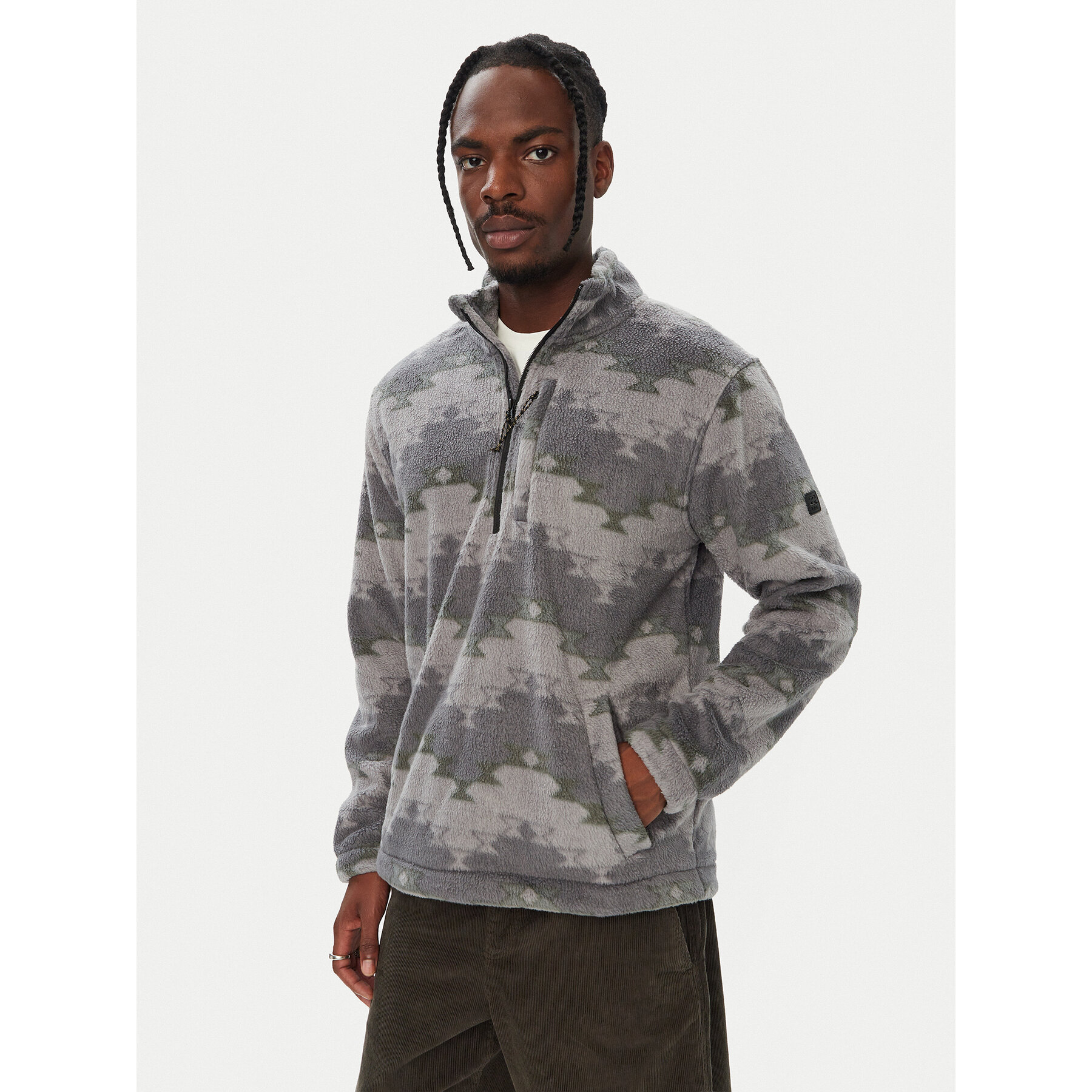 Billabong Fleecejacke EBYPF03003 Grau Relaxed Fit