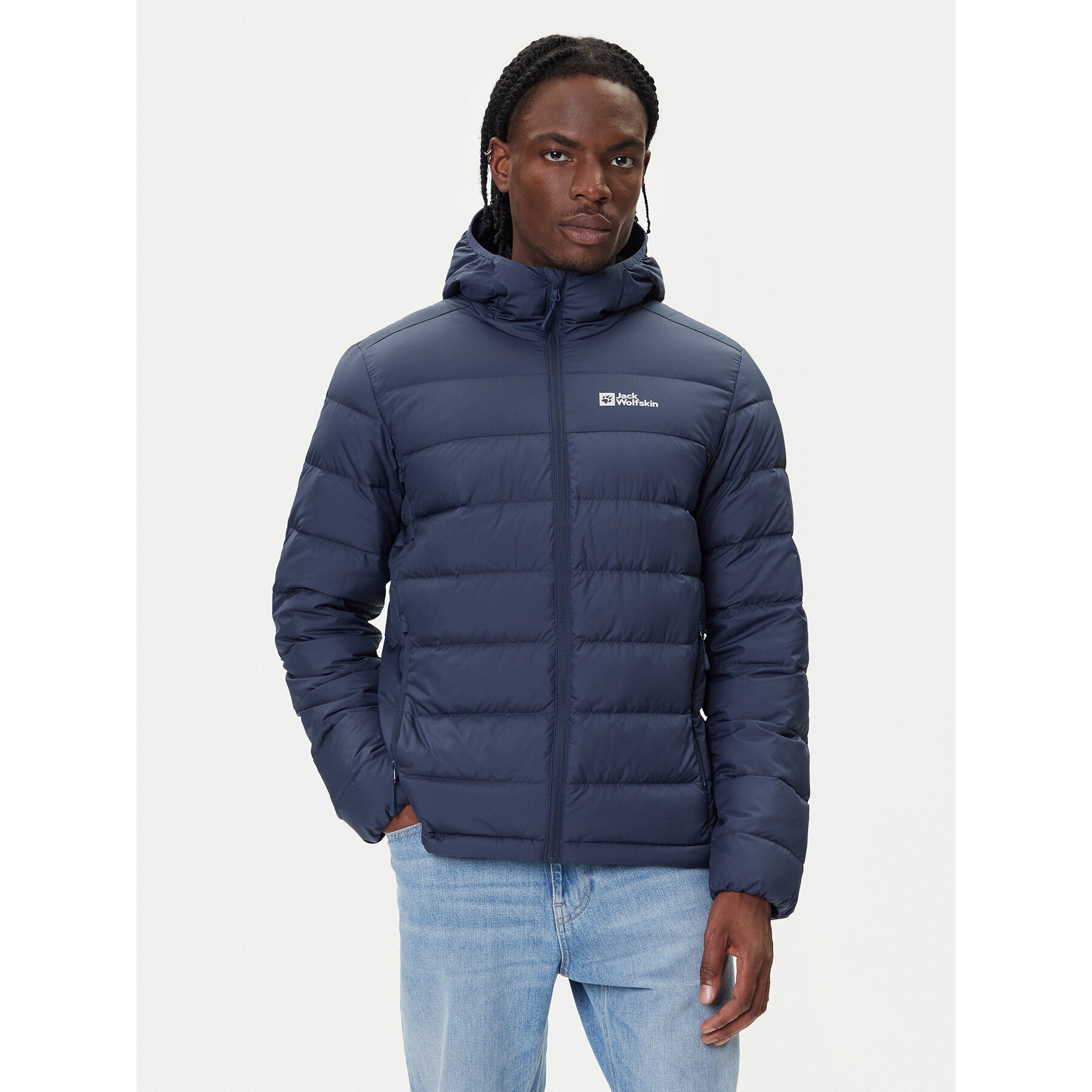 Jack Wolfskin Daunenjacke Ather Down 1207671 Dunkelblau Regular Fit